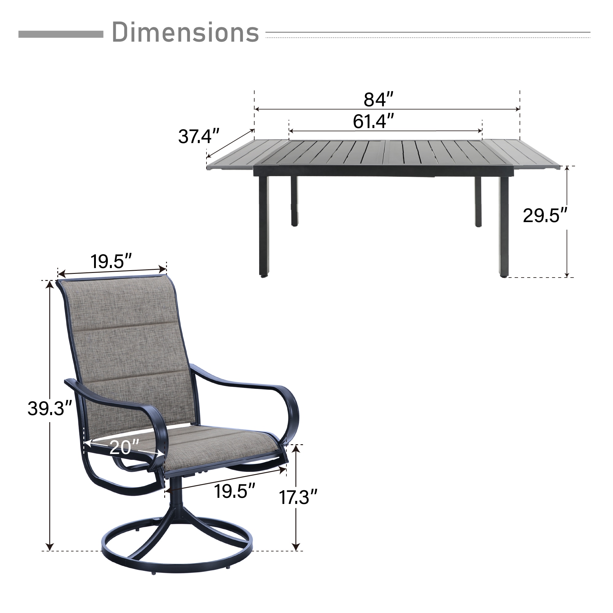 Sunshine Valley TC9-115-305 Patio-Dining-Sets - View #8