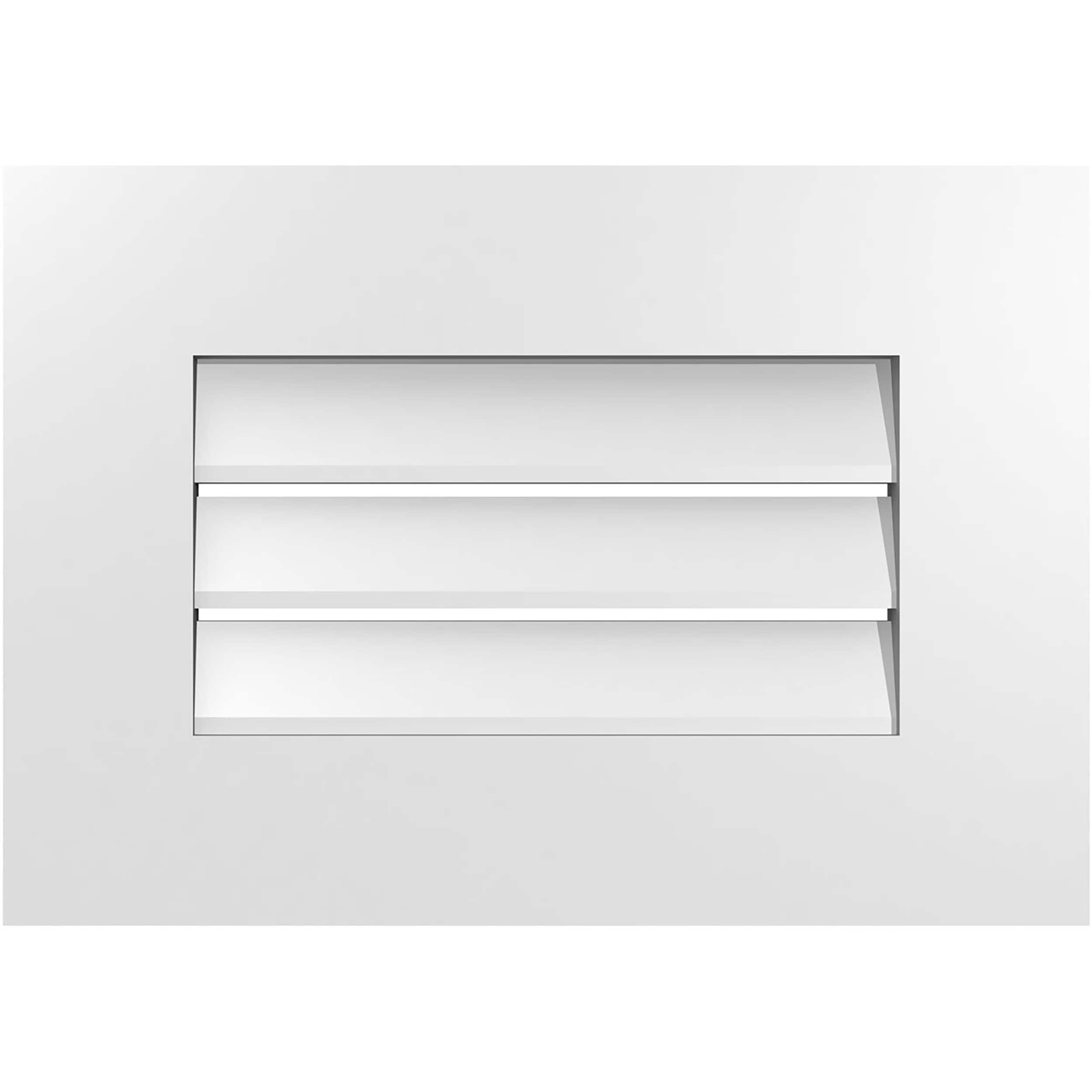 Ekena Millwork GVPVE20X1401SF 20-Inches x 14-Inches Off-white Rectangle PVC Gable Louver Vent