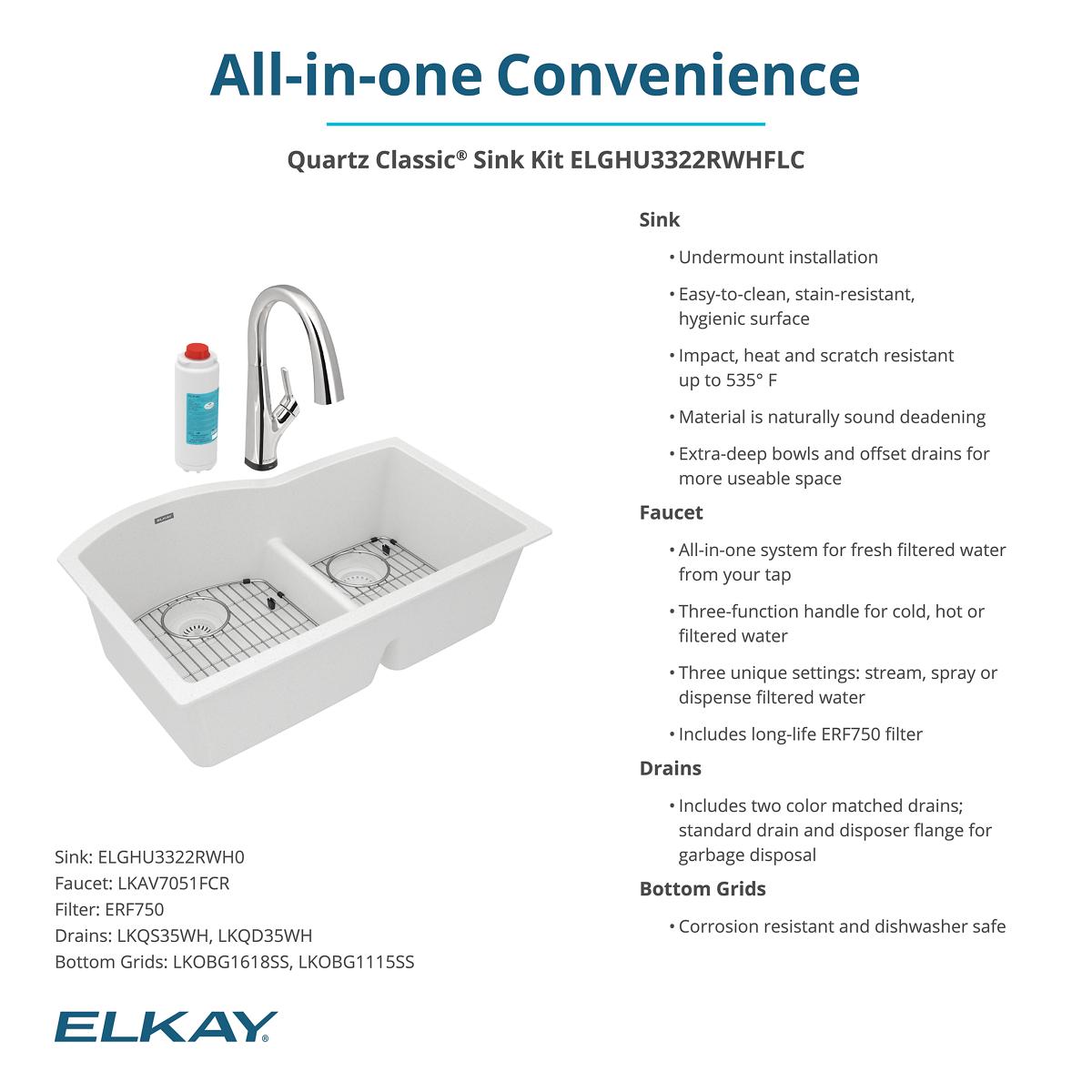 Elkay ELGHU3322RWHFLC Kitchen-Sinks - View #6