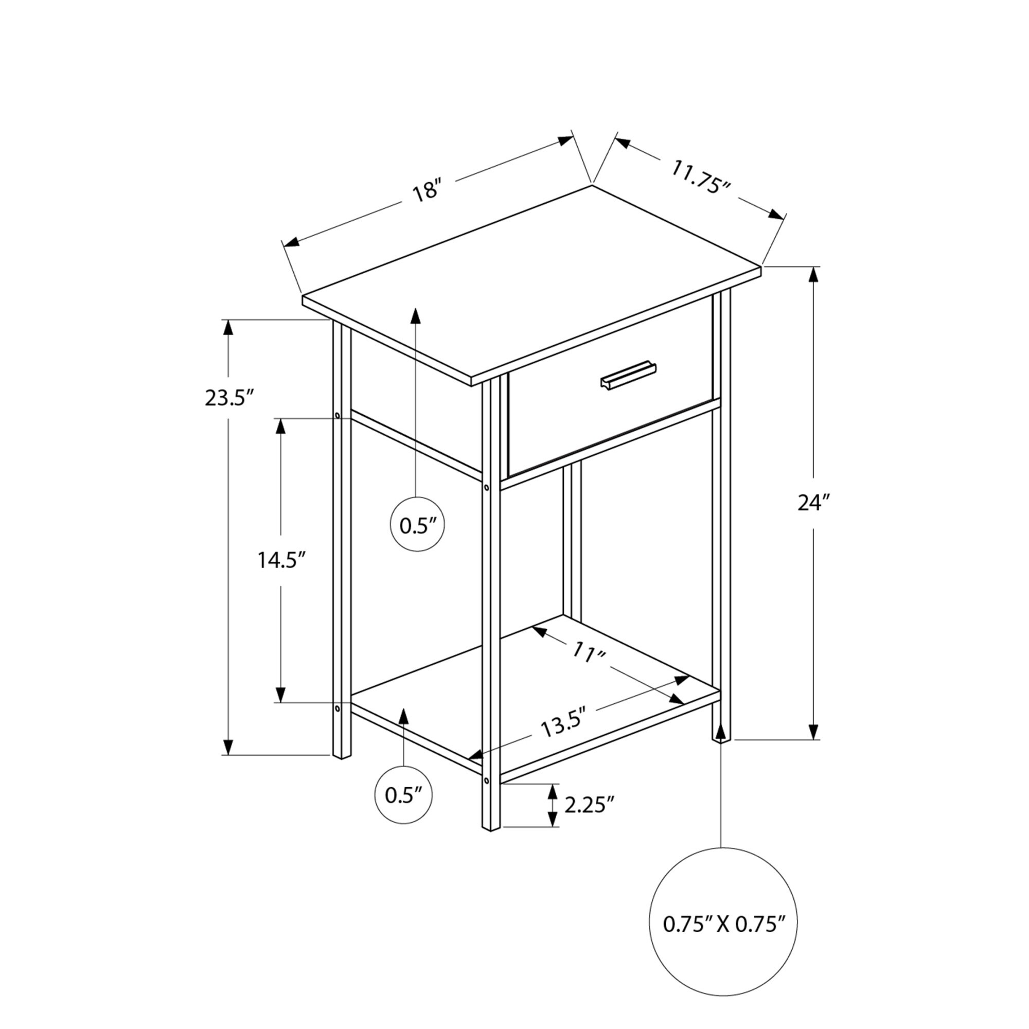 Dimakai DK-TR-56354 End-Tables - View #4
