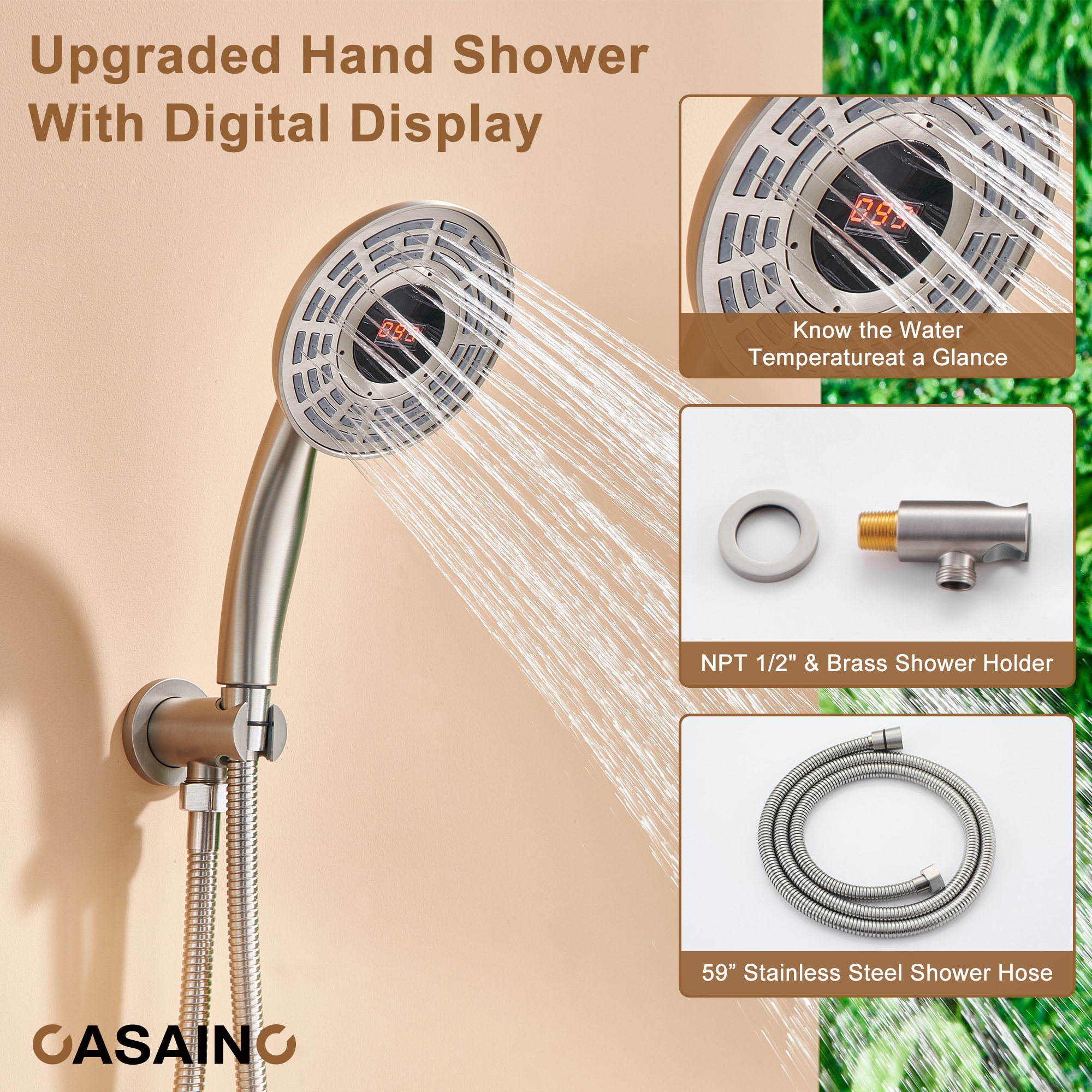 CASAINC CS6216-12BN Showerhead-Bar-Panels - View #7