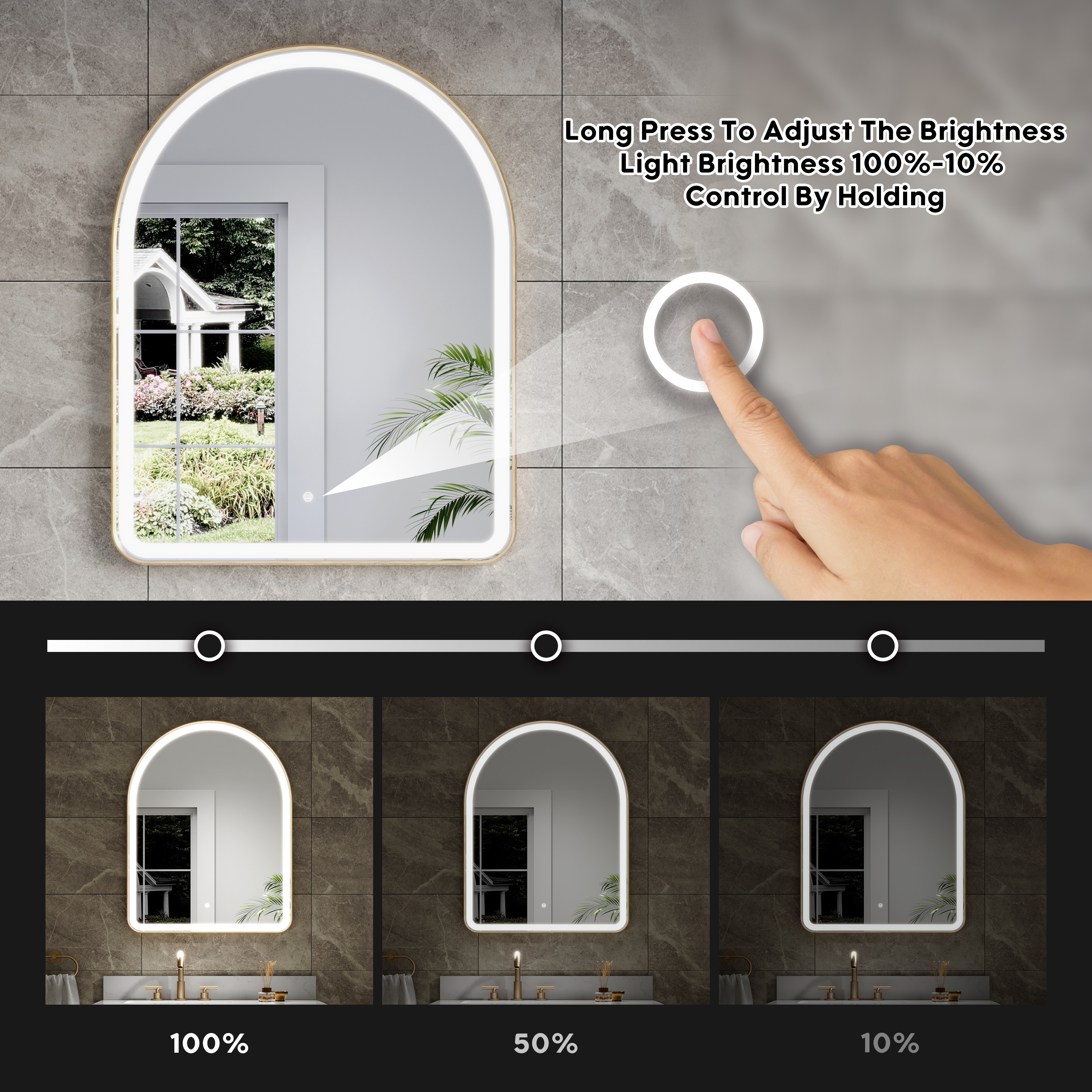 WELLFOR GIZQCS35P09 Framed-Bath-Mirrors - View #5