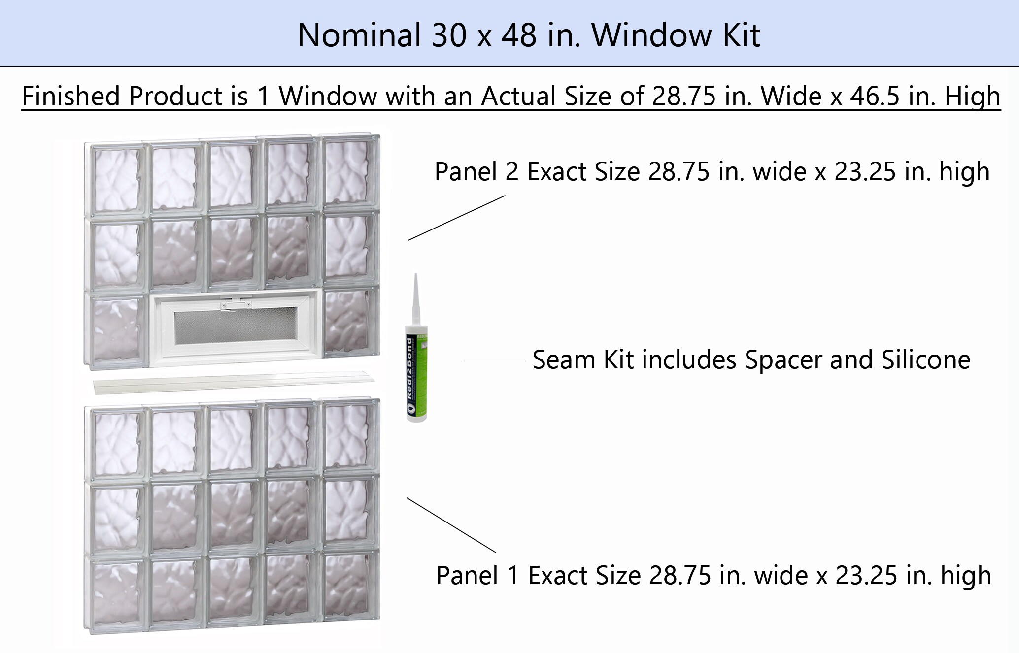 REDI2SET V3048DC Glass-Block-Windows - View #2