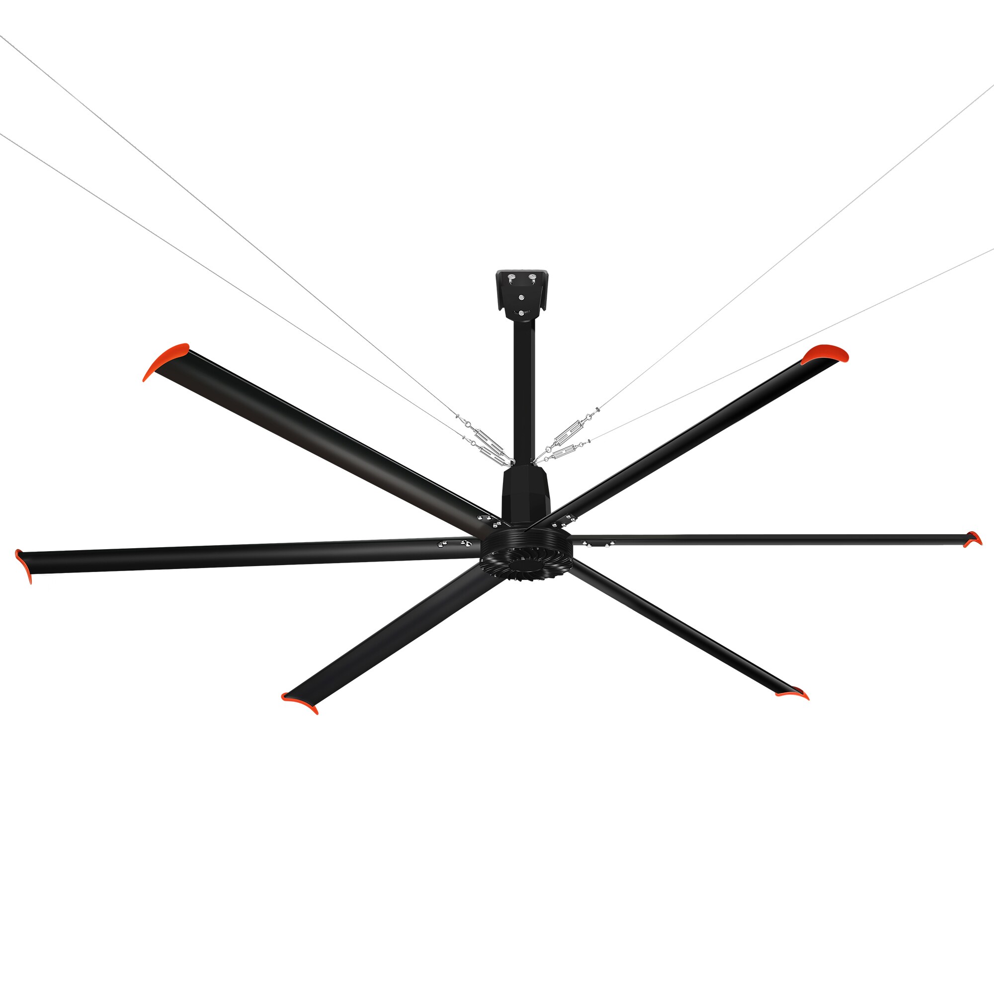 Breezary 120V 1PH HVLS Industrial PMSM 168-in Black Ceiling Fan Without Light and Wall Control Included Sansujyuku sansujyuku.com
