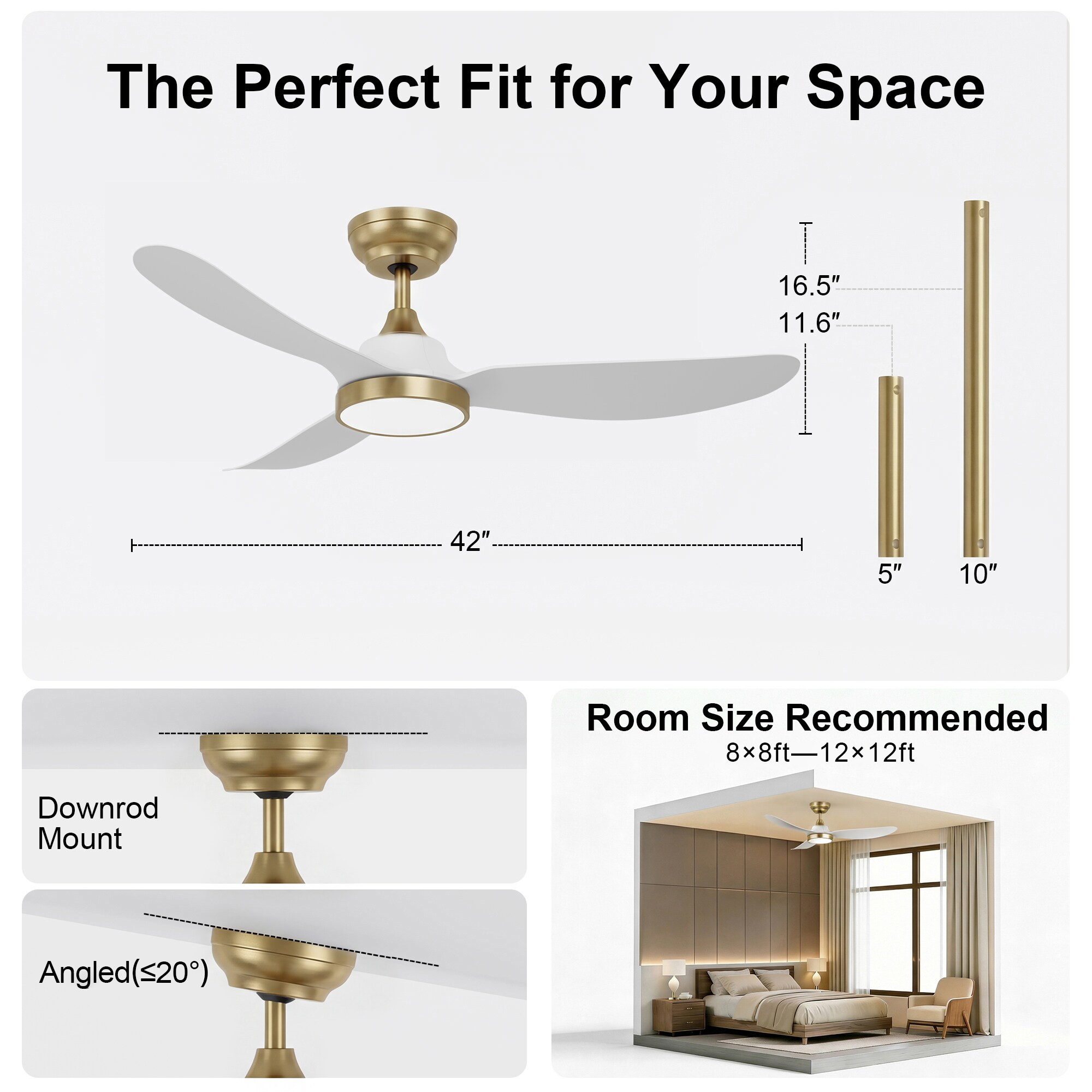 GreenEver CFL-0007-WG Ceiling-Fans - View #4