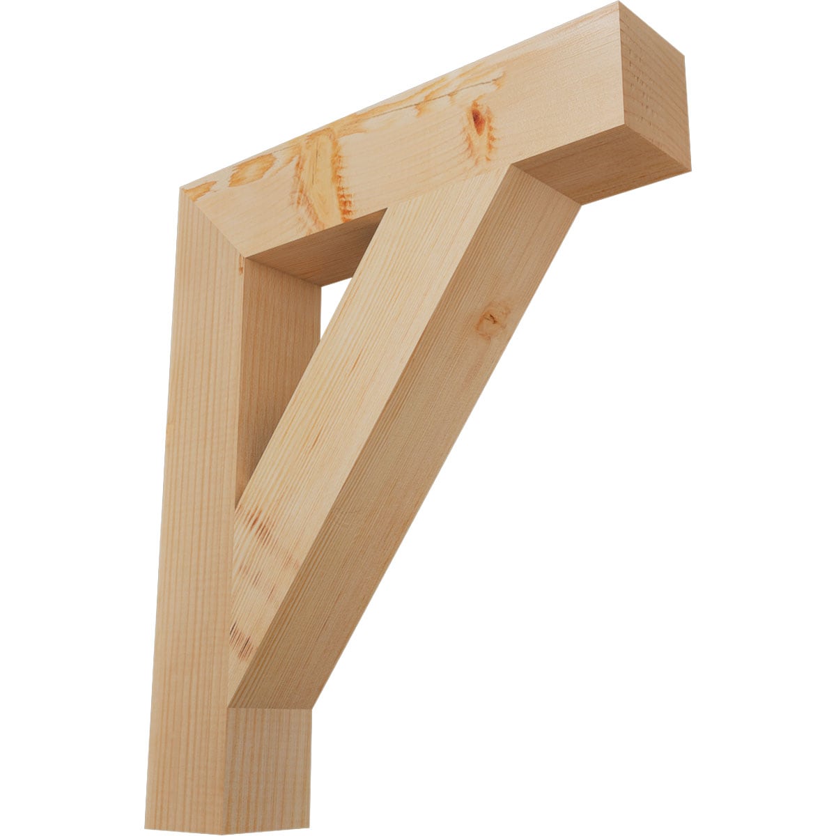 Ekena Millwork BKT04X20X24TRA05SDF Traditional block smooth 3-1/2-in x 20-in x 24-in Douglas fir Brown Wood Standard bracket