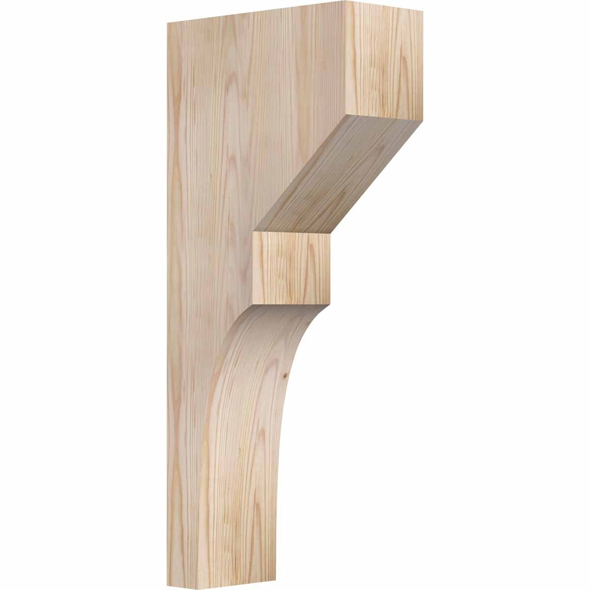 Ekena Millwork COR06X12X28MON00SDF 5.5-in x 12-in x 28-in Monterey Unfinished Douglas fir Wood Paintable/Stainable Corbel