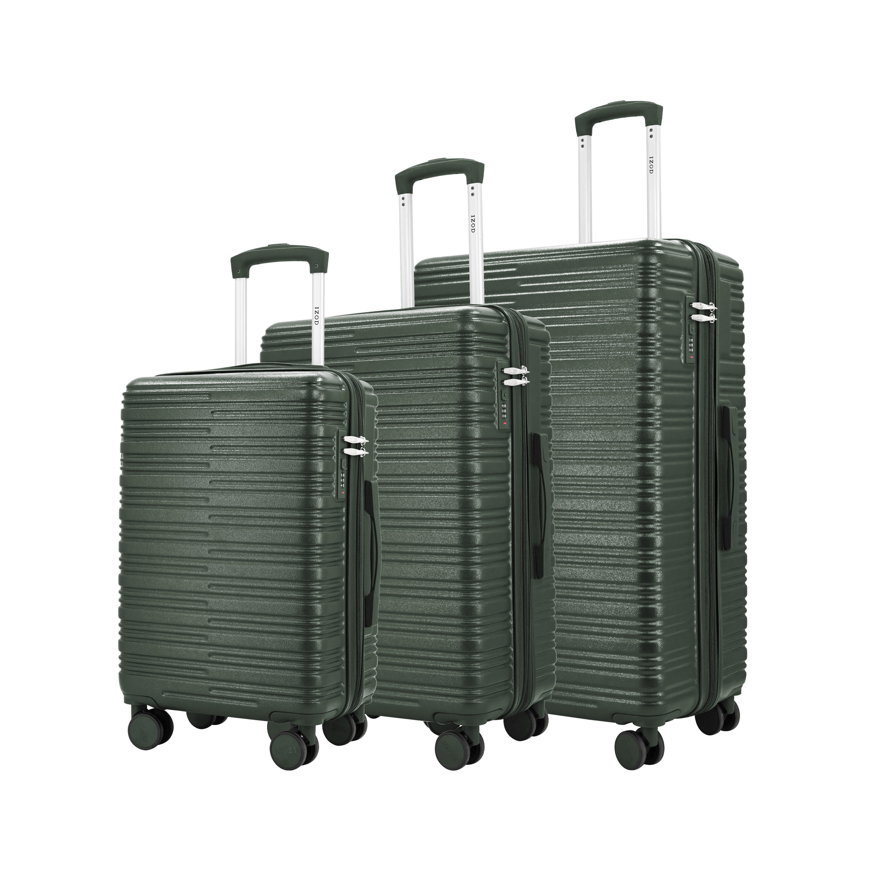 IZOD Romeo 3 Piece Lightweight Expandable ABS Luggage Set with