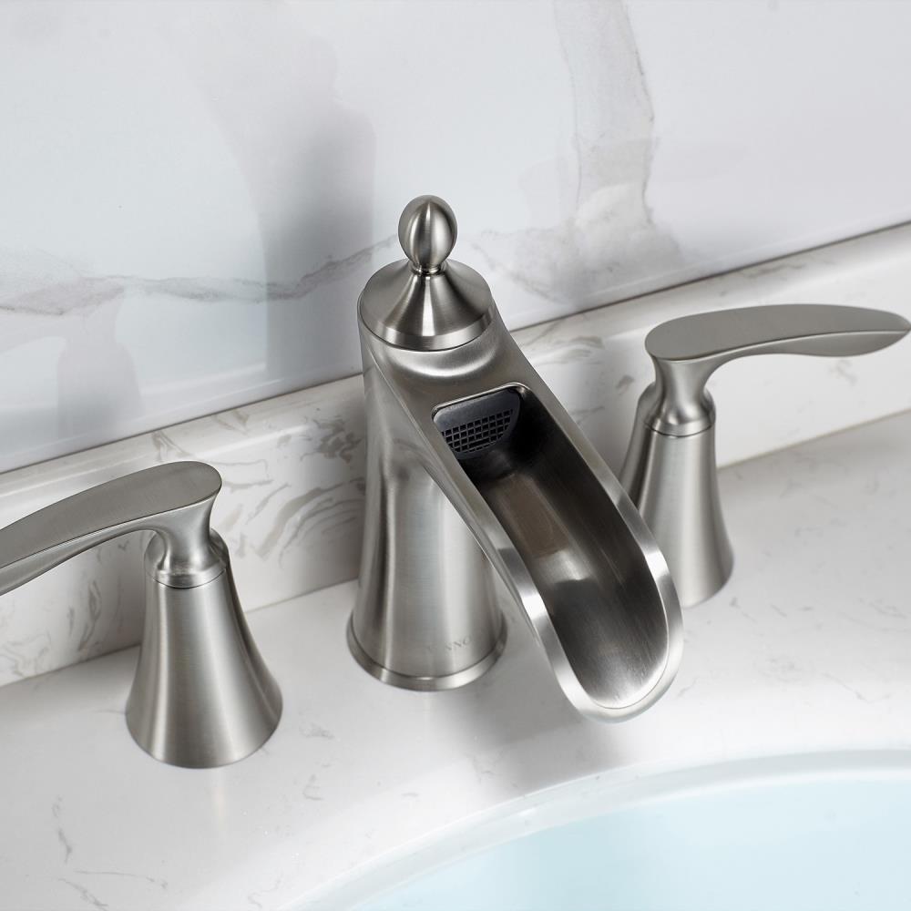 Ukiah Satin Nickel 8-inch Widespread Bathroom Faucet