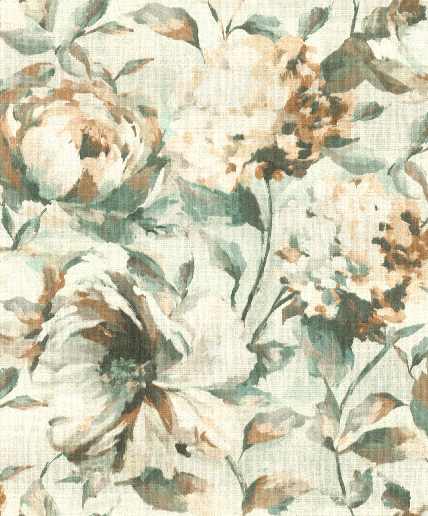 Advantage 2980-485134 Splash 57.5-Sq. Feet Blue Non-woven Textured Floral 3D Unpasted Wallpaper