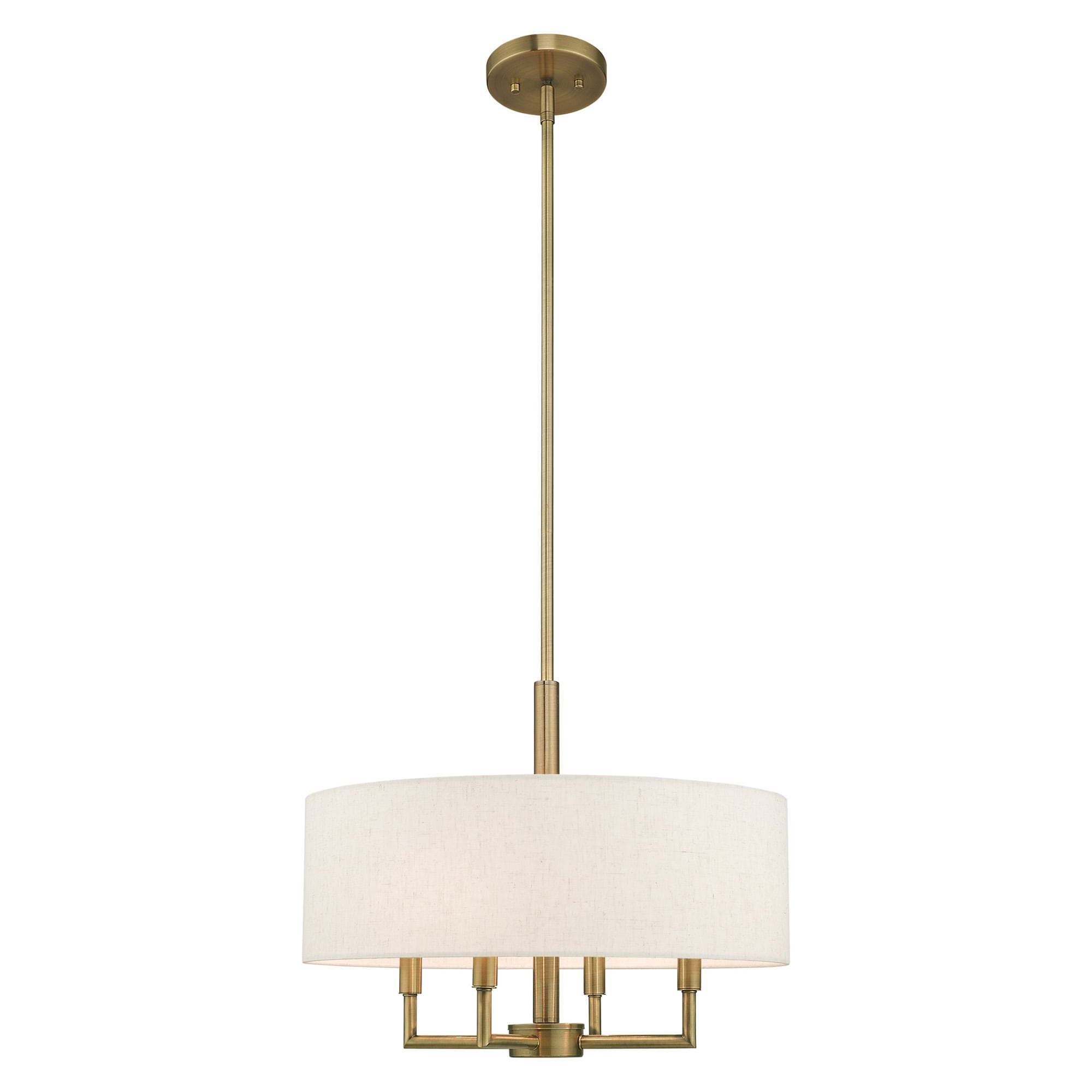 Livex Lighting Monroe 4-Light Antique Mid-century Chandelier in the ...