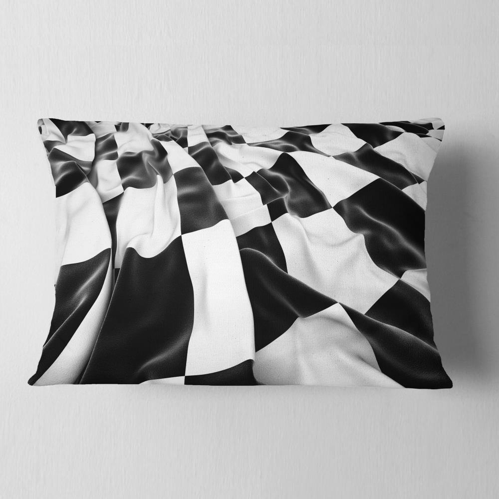 Designart CU8209-12-20 12-in x 20-in Black Indoor Decorative Pillow
