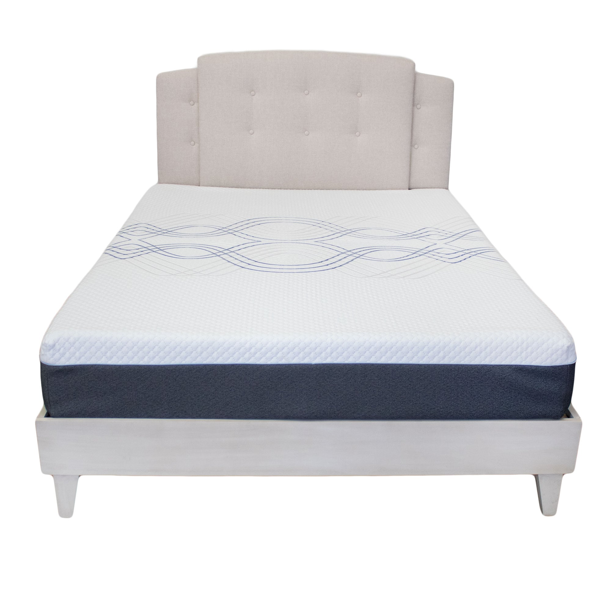 eLuxury White Full Bed Frame at Lowes.com