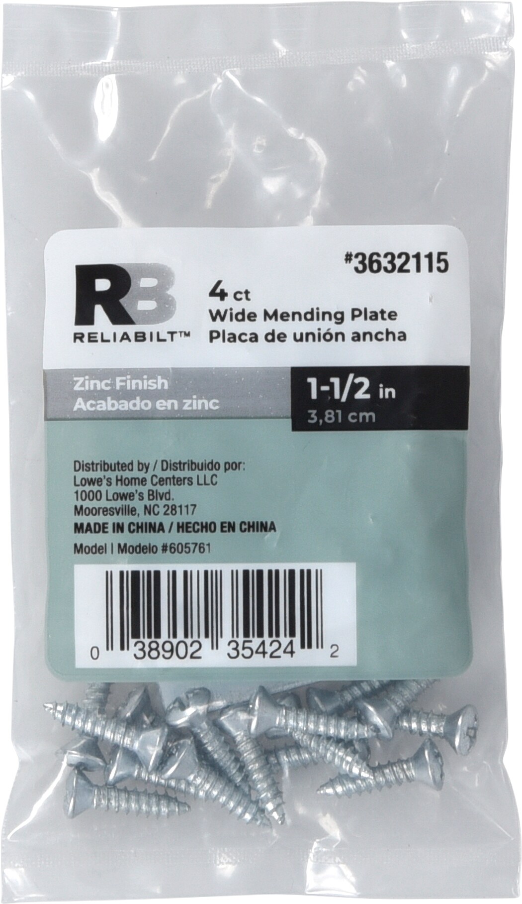 RELIABILT 605761 Mending-Plates-Brackets-Braces - View #3