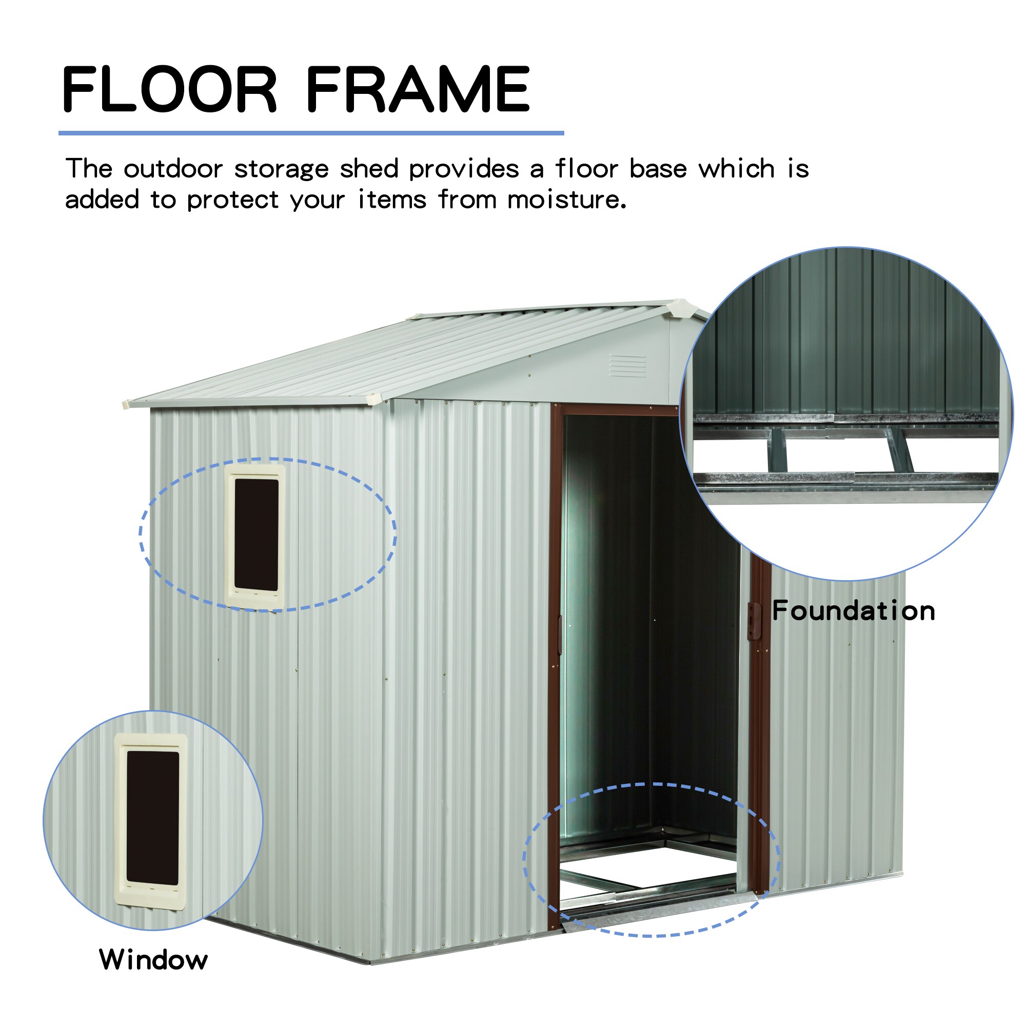 Kahomvis WWC-QP211-39 Metal-Storage-Buildings-Sheds - View #6