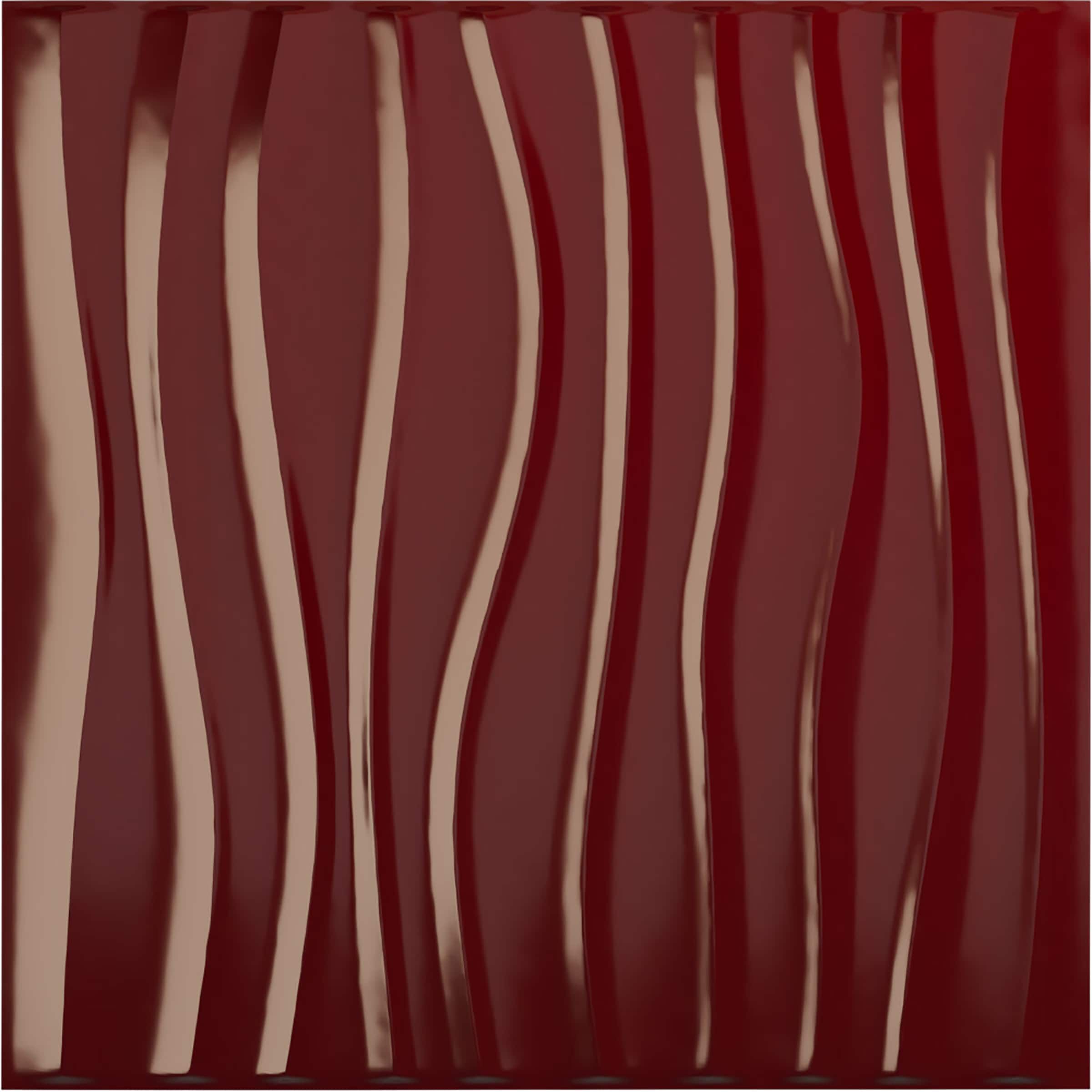Ekena Millwork WP20X20SOHML 19-5/8-in x 19-5/8-in Embossed Paintable/Stainable Red PVC Wall Panel (