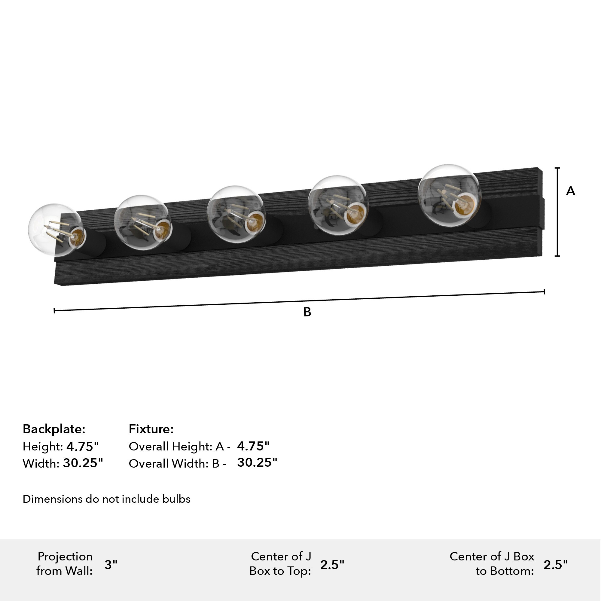 Hunter Donelson 30.25-in 5-Light Natural Iron LED Transitional Vanity ...