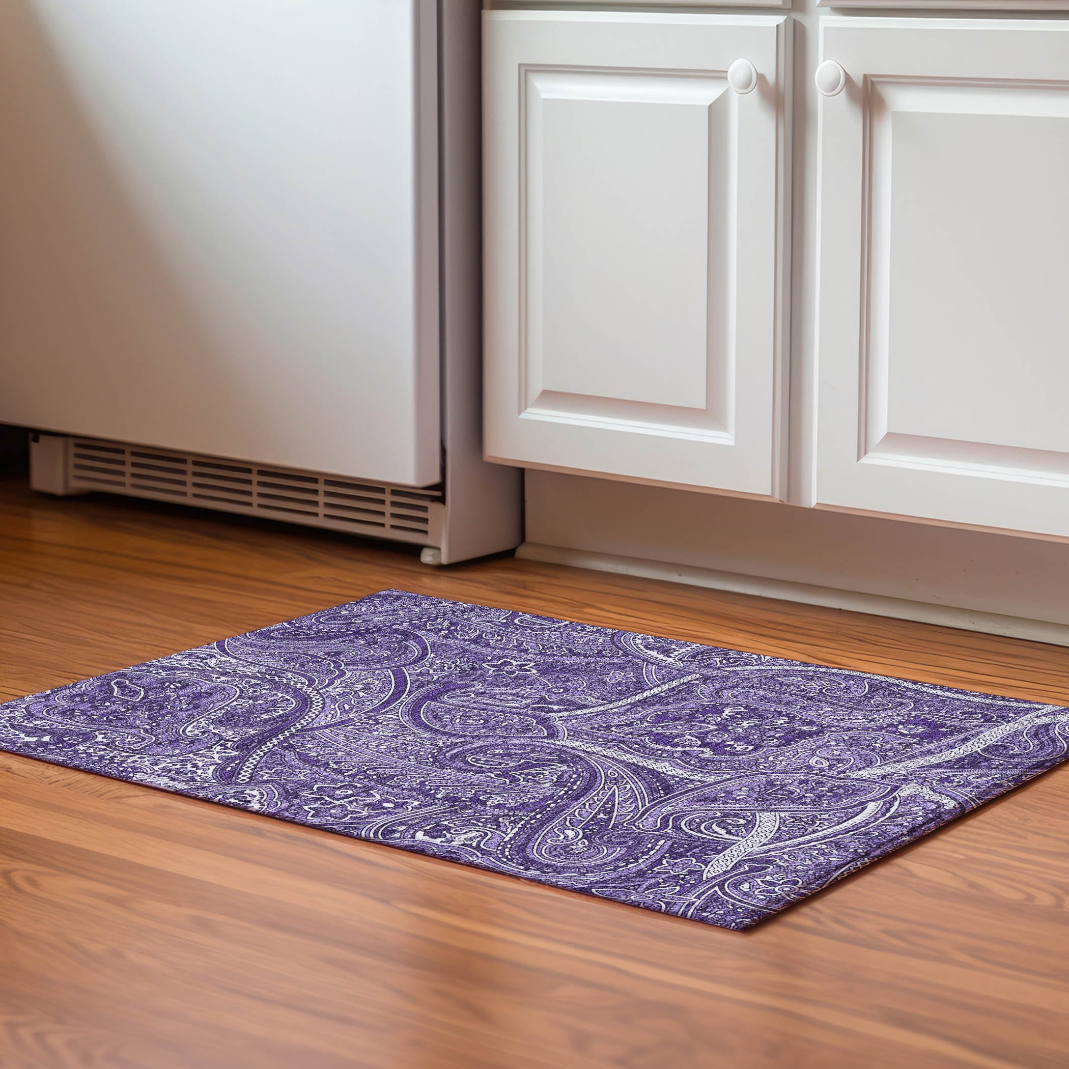 Addison Rugs AMF623PP20X30 Mayfield AMF623PP 2 x 3 (ft) Loomed Polyester Purple Rectangular Indoor Geometric Machine washable Area rug