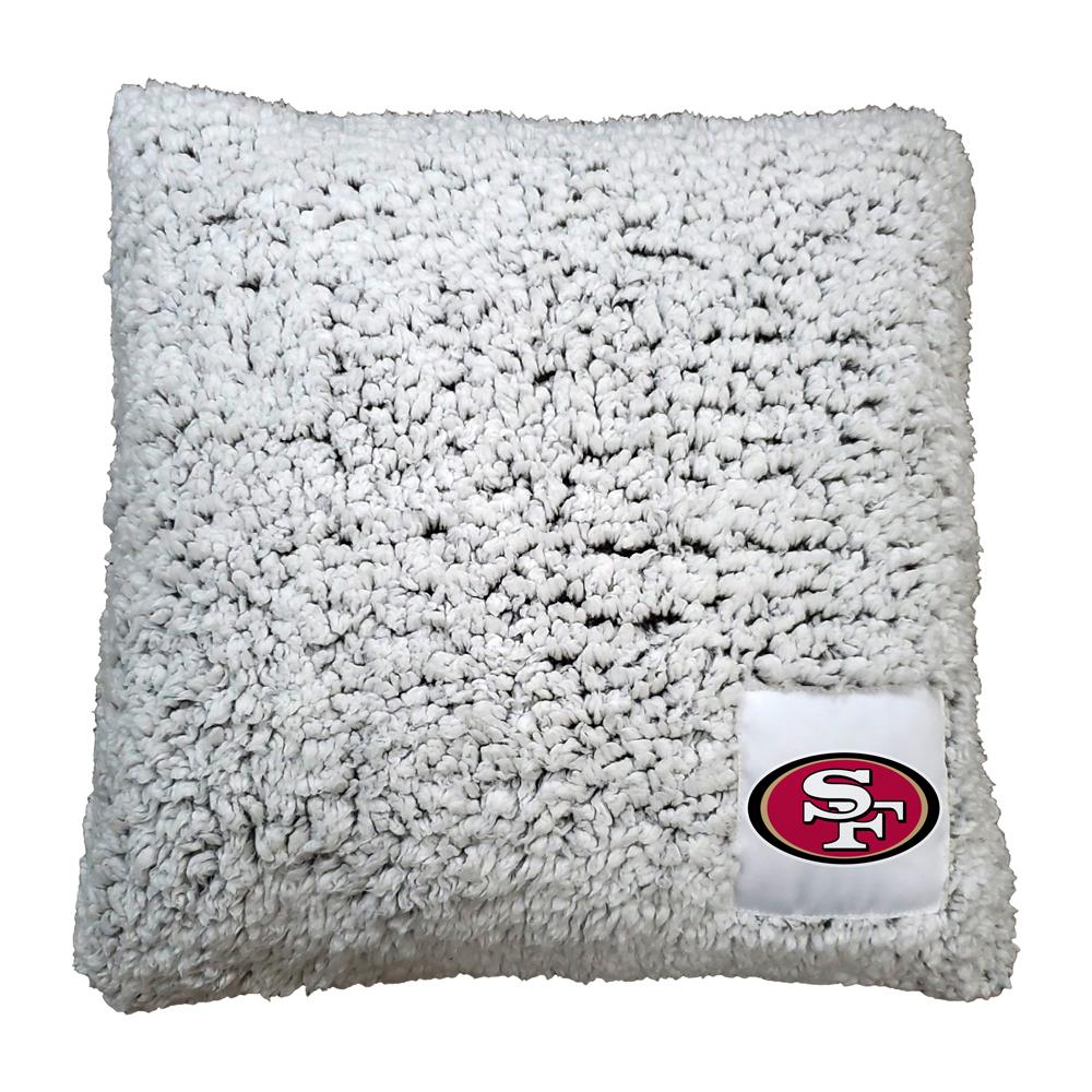 Logo Brands 627-812 San Francisco 49ers Frosty Pillow 16-in x 16-in Oatmeal Indoor Decorative Pillow