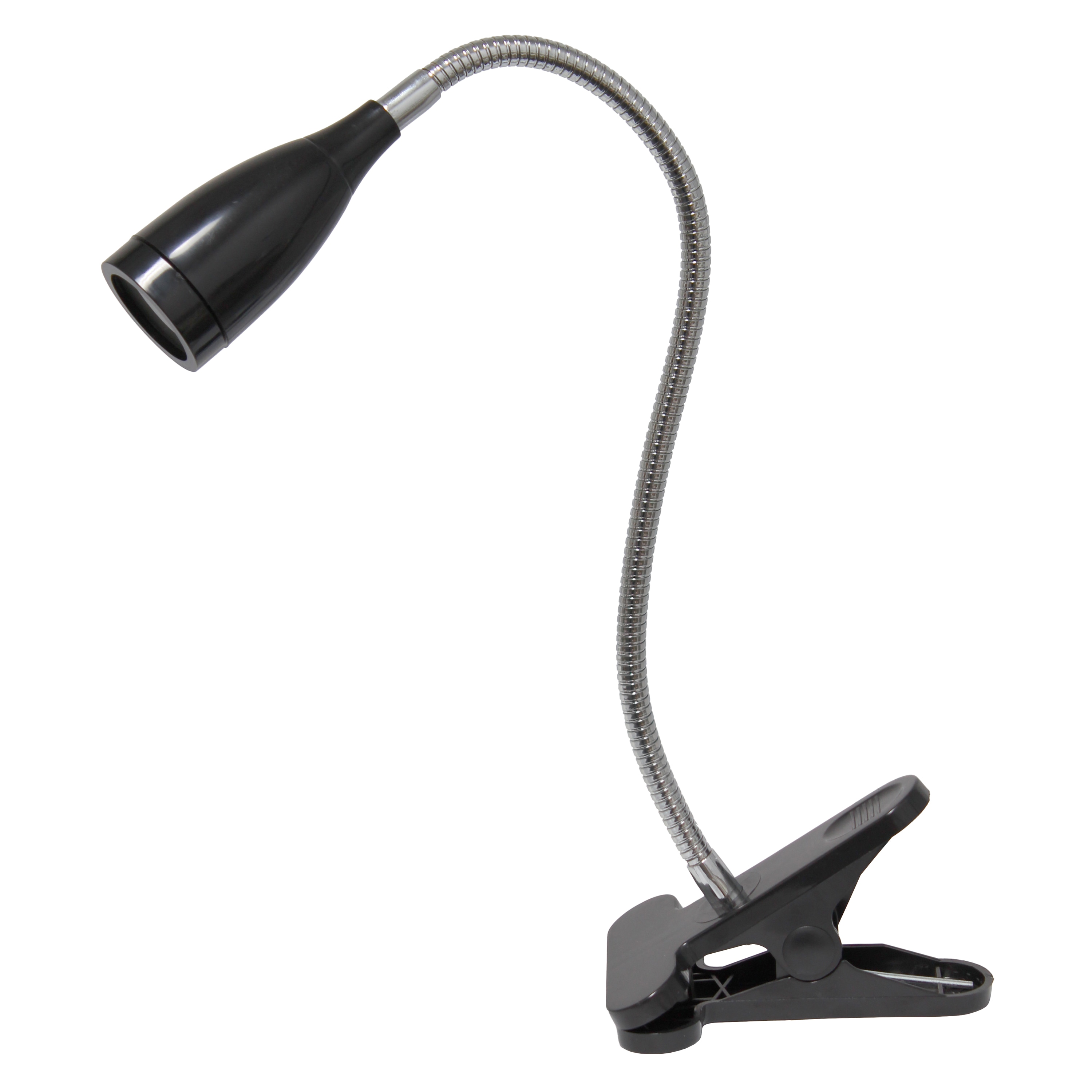 Creekwood Home CWD-1007-BK Sleek Essentials 17.25-in Black Standard Desk Lamp with Plastic Shade