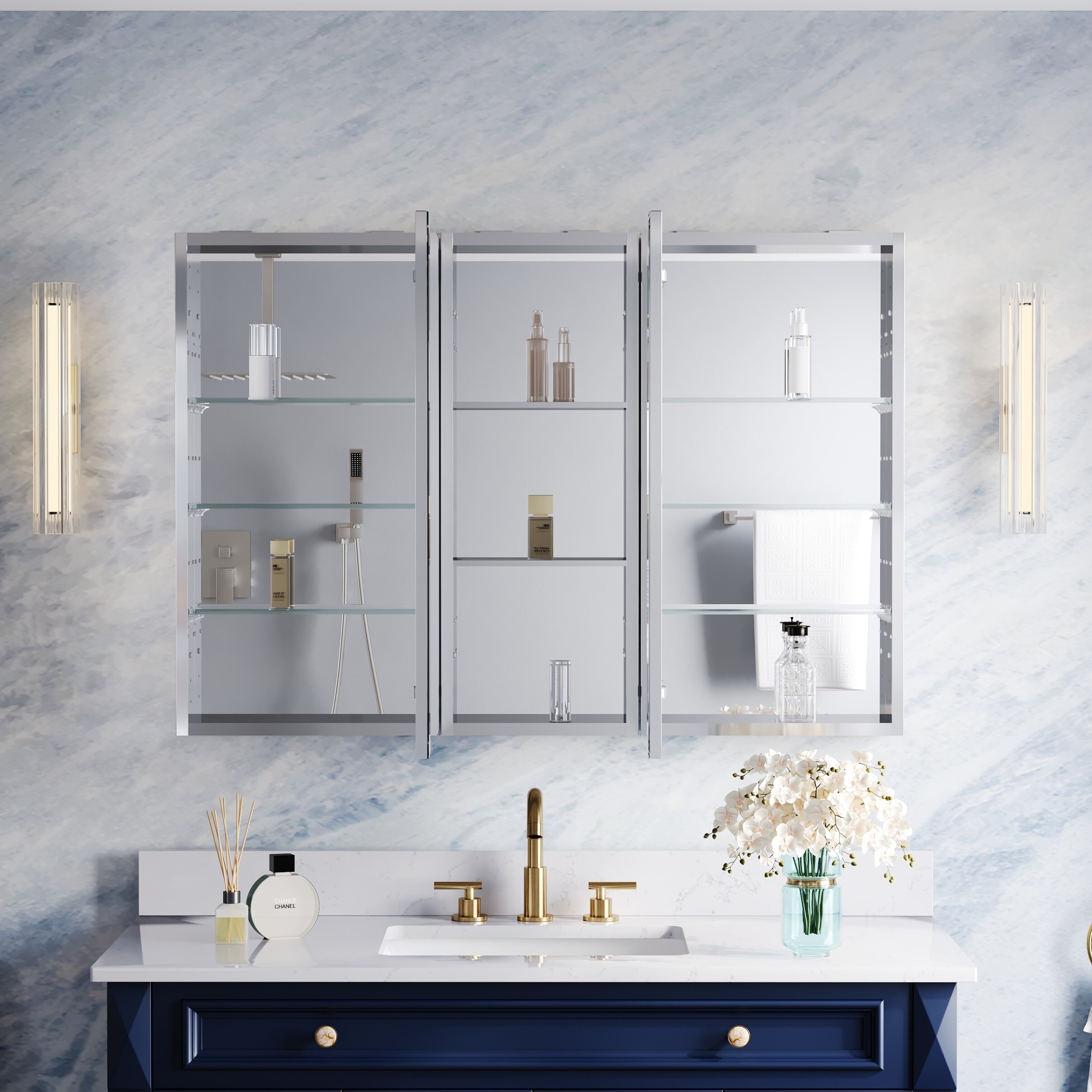 WELLFOR B6R1230MCB16L Bathroom-Wall-Cabinets - View #5