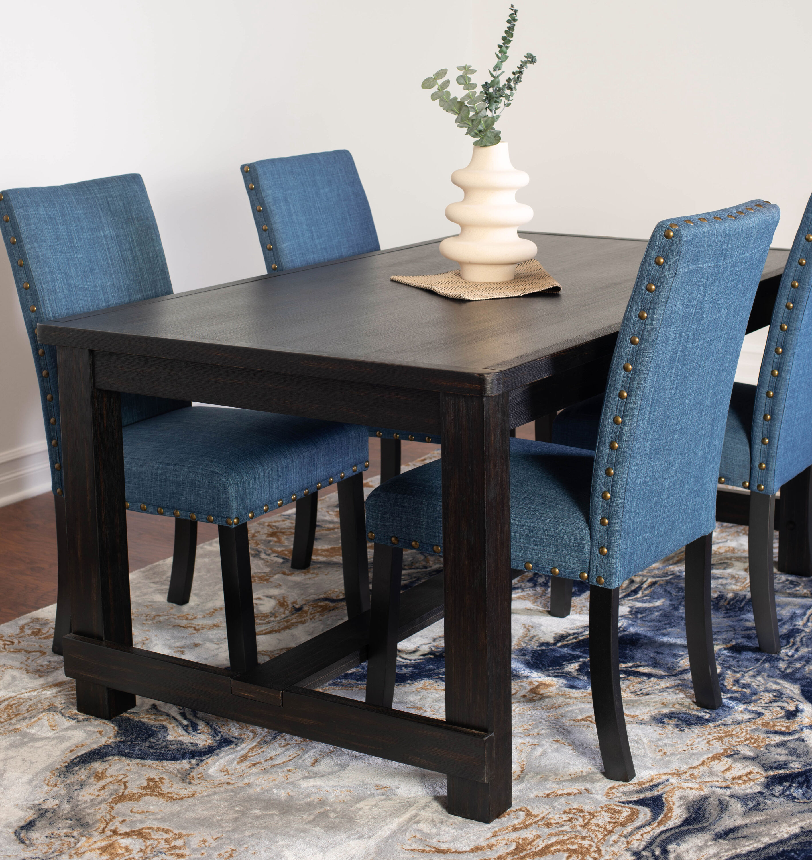 Roundhill Furniture T185BK-C162BUX3 Dining-Sets - View #3