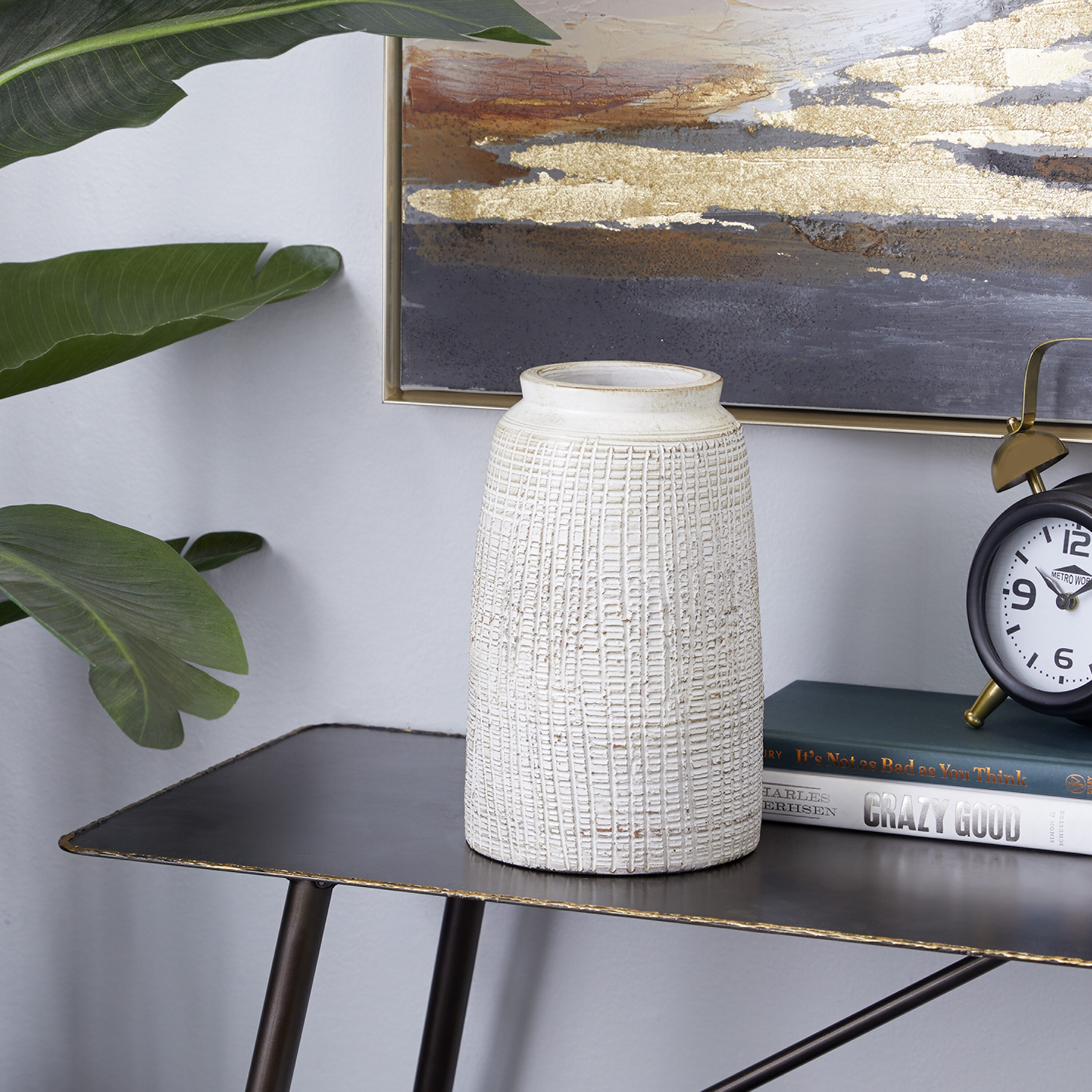 Grayson Lane 24827 White Ceramic Modern Vase