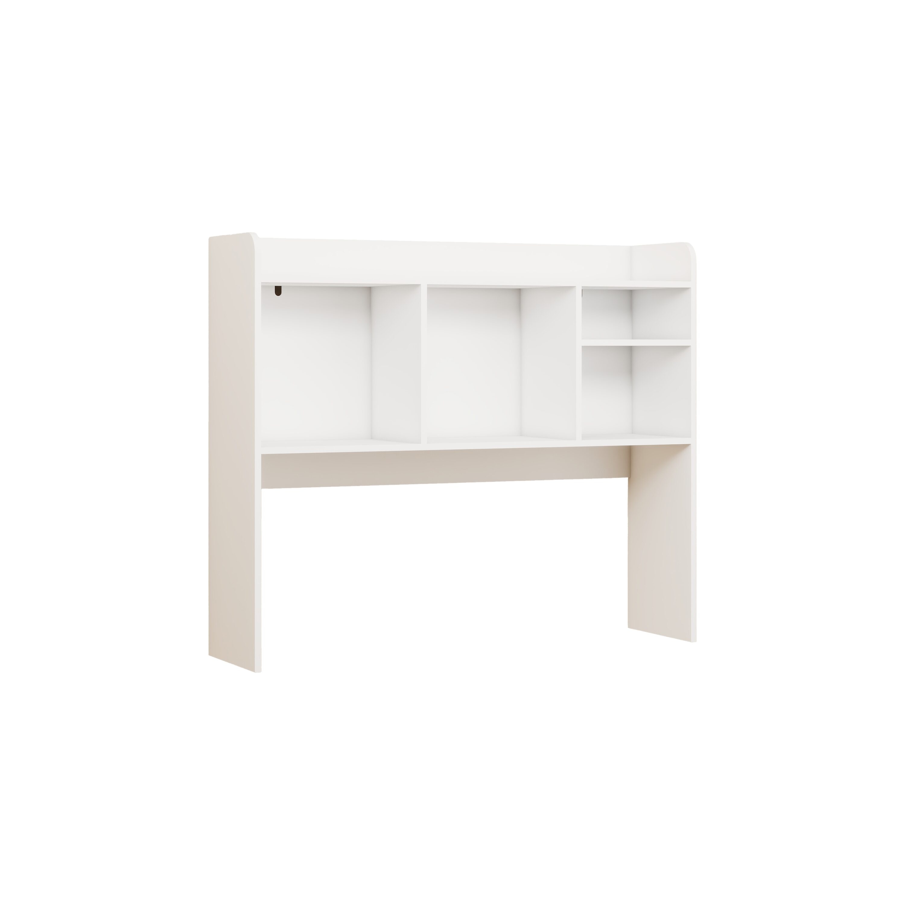 Vynxaria LEXY0229-DJSJ-BK051 White High Capacity Desktop Bookshelf with Five Shelves