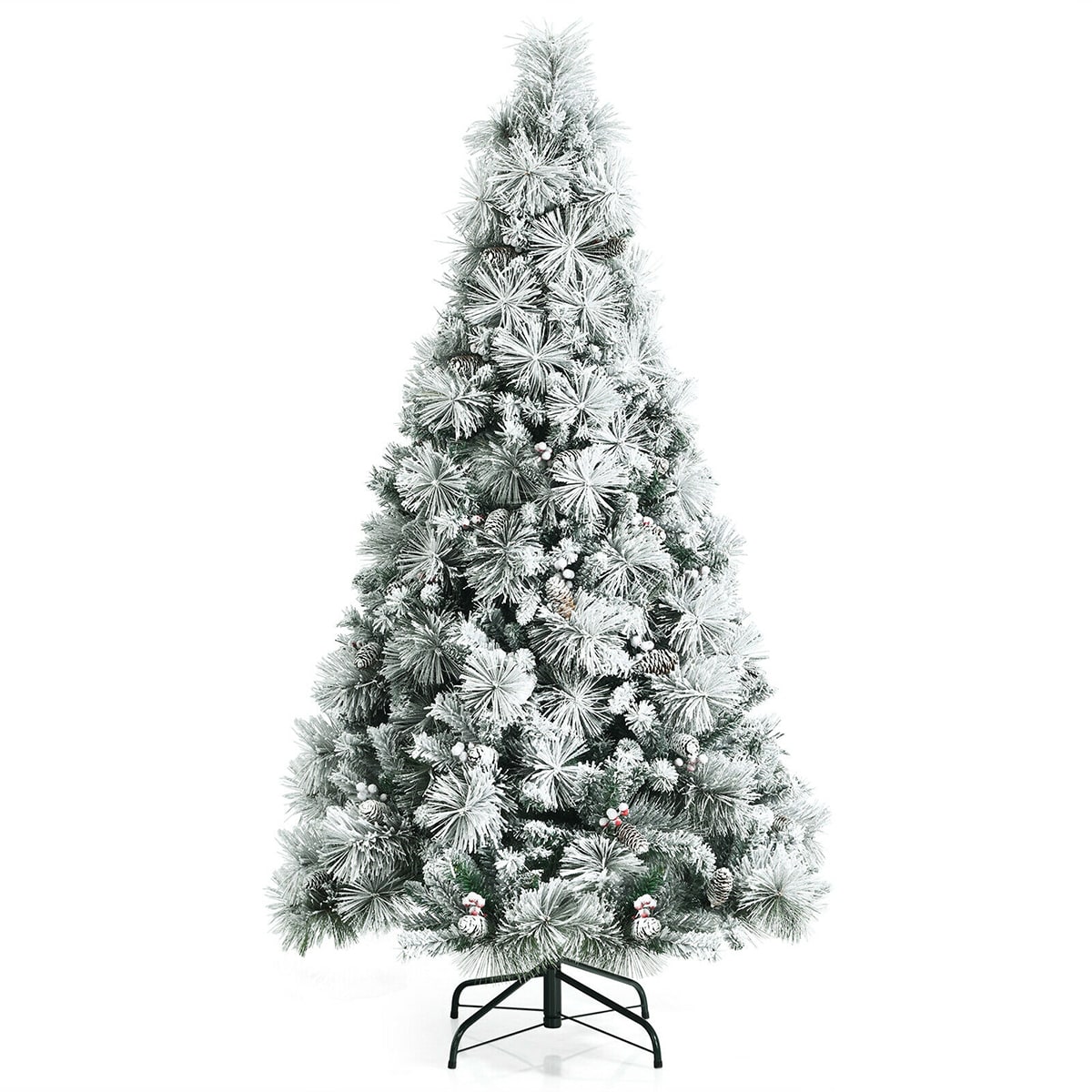 WELLFOR CM-HWY-23589 6-Feet Flocked Artificial Christmas Tree
