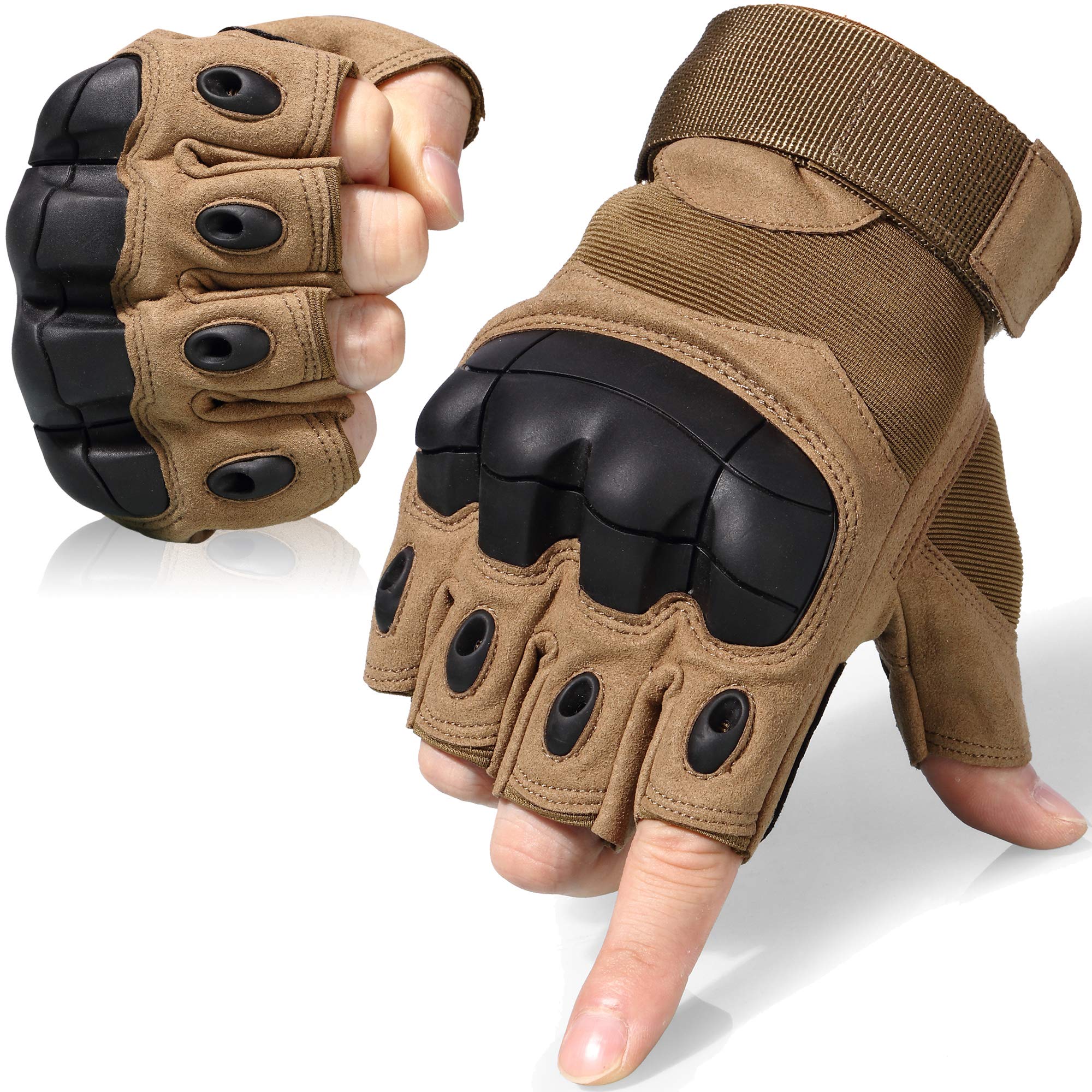 KIWDZFU  Tactical Fingerless Gloves for Motorbike Motorcycle Cycling Climbing Hiking and Outdoor Activities durable home and garden accessory