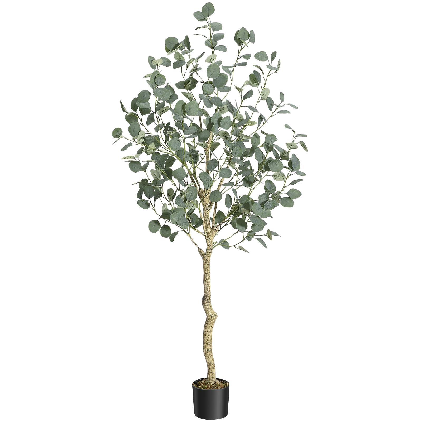 Garvee Artificial Tree Plant Eucalyptus Tree 5 ft Tall Modern Large Fake Plant Decor in Pot for Indoor Outdoor Home Office Ideal Housewares Gift Decoration Eucalyptus Tree