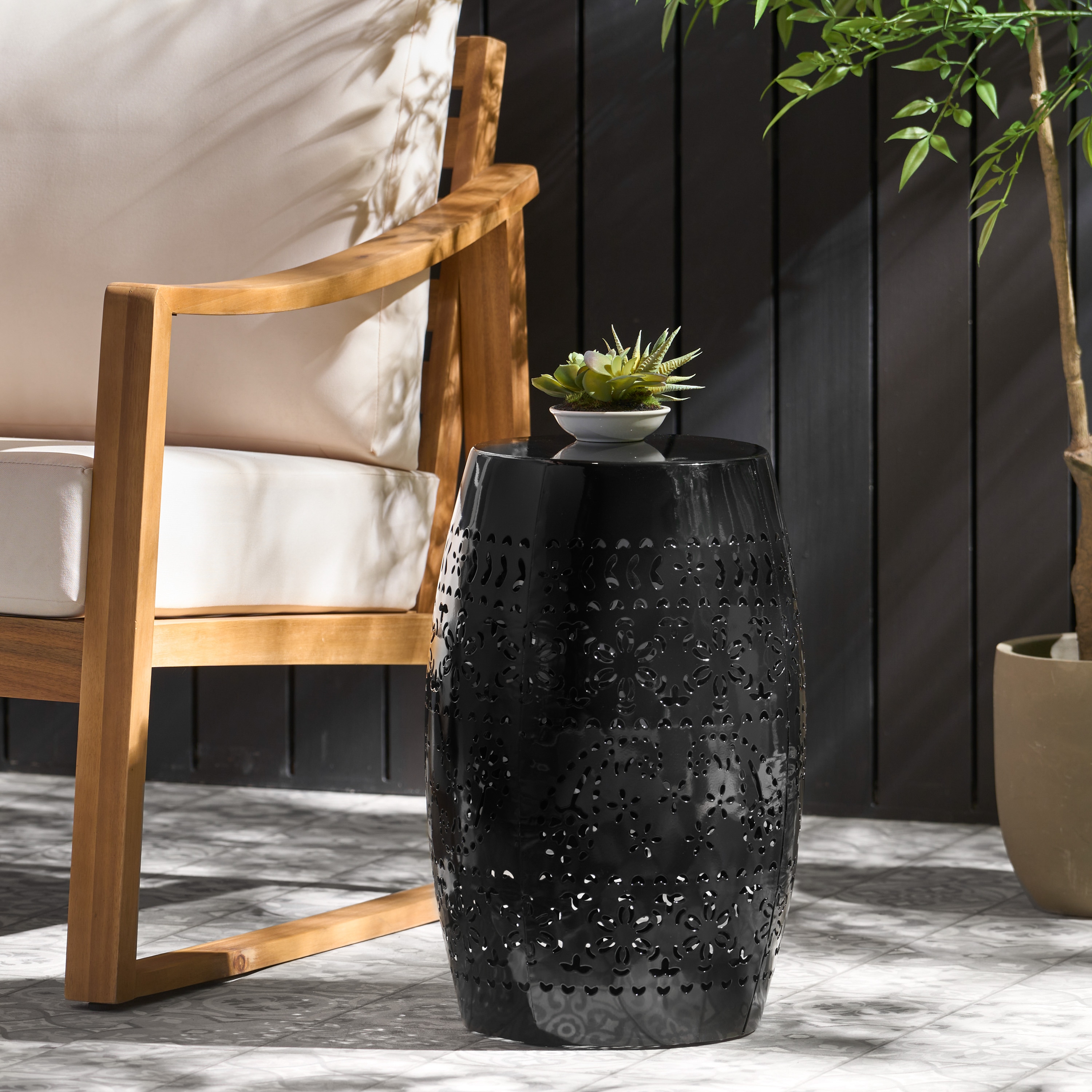 AHIOU HOME ZAAHG-61304.00BLKGS Garden-Stools - View #5