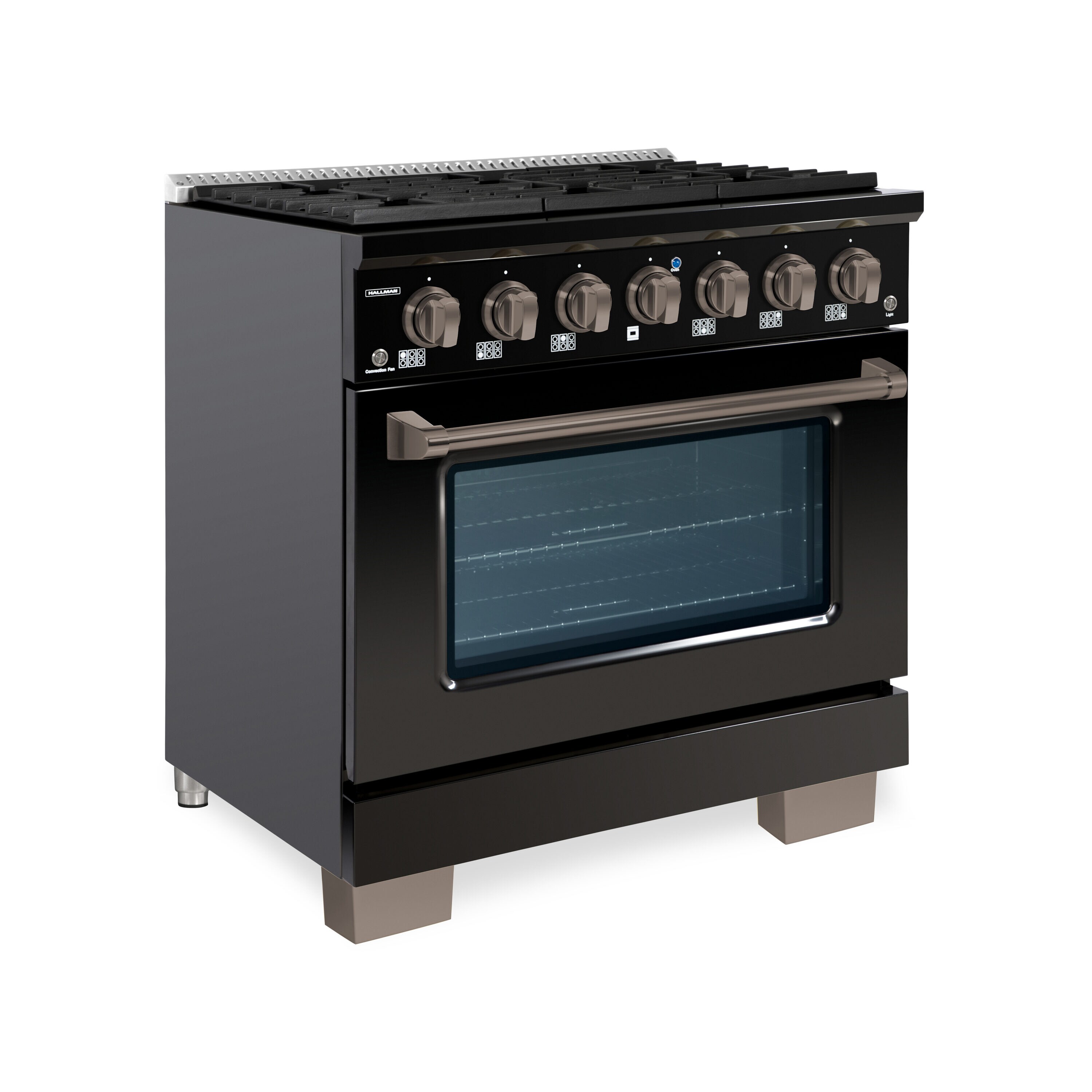 Hallman HBRG36BZGB Freestanding-Gas-Ranges - View #3