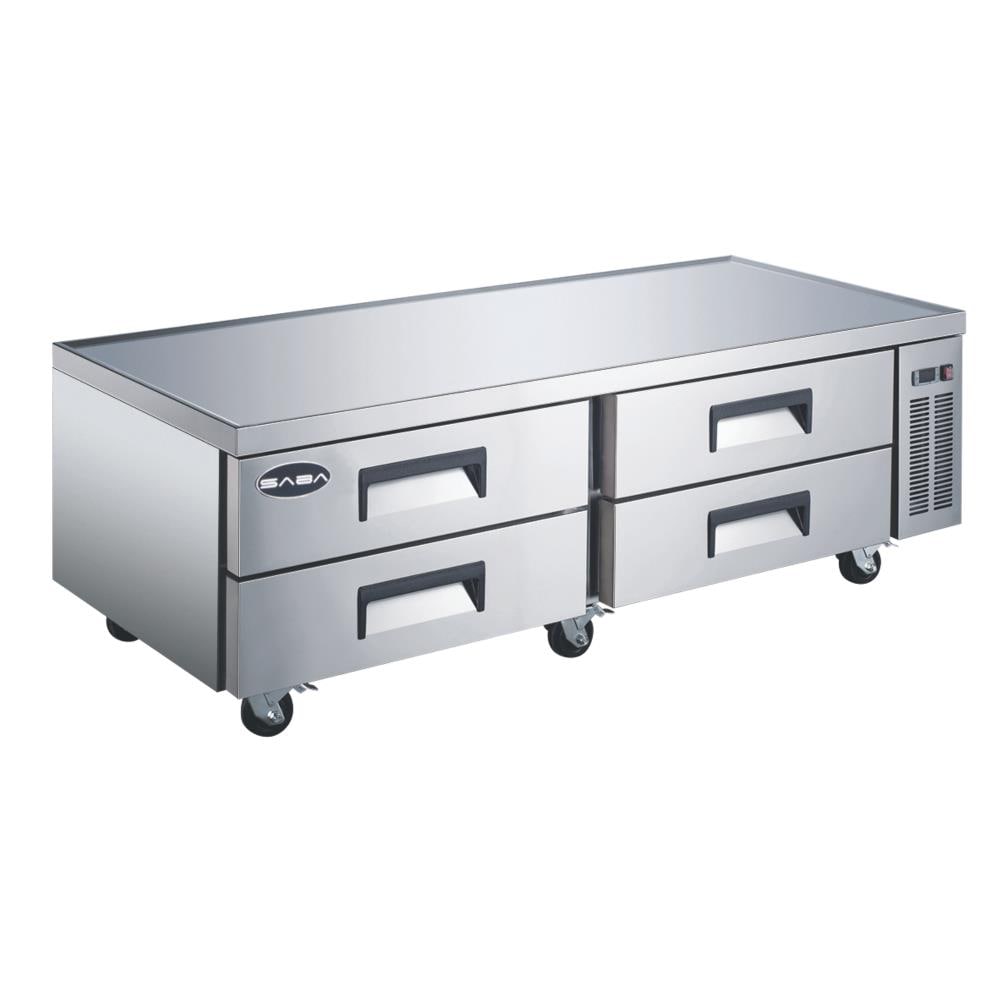 SABA 72.5in Freestanding 4Drawer Refrigerator (Stainless Steel) in