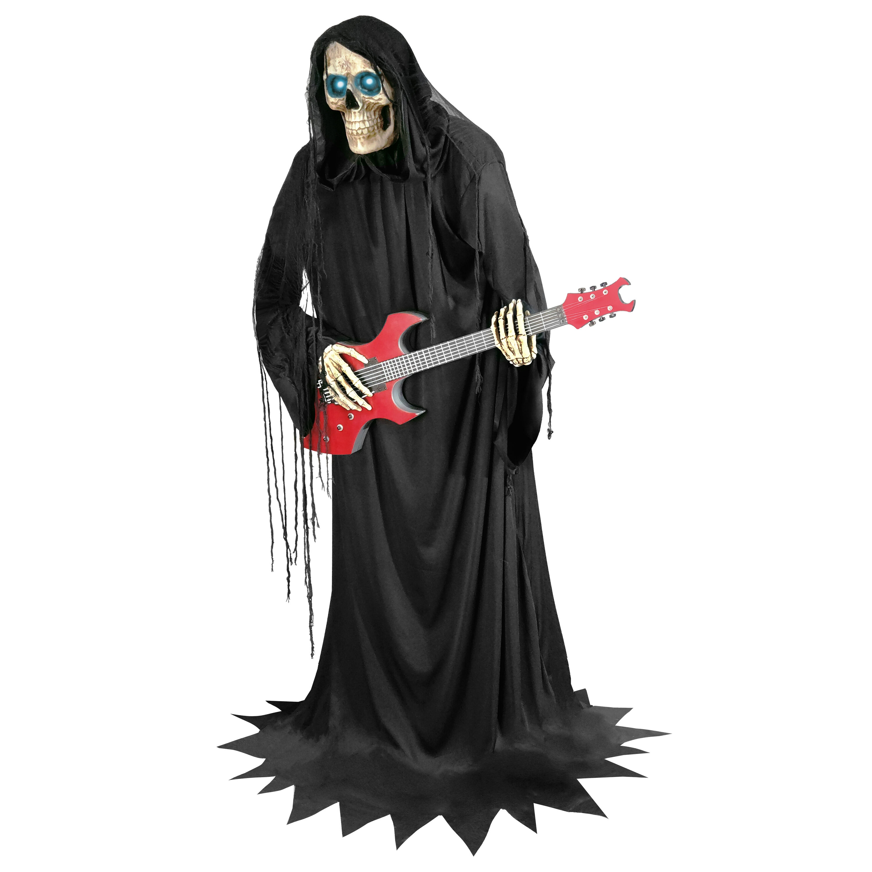 Haunted Living 6-ft Animatronic Bluetooth Reaper with Guitar in the ...