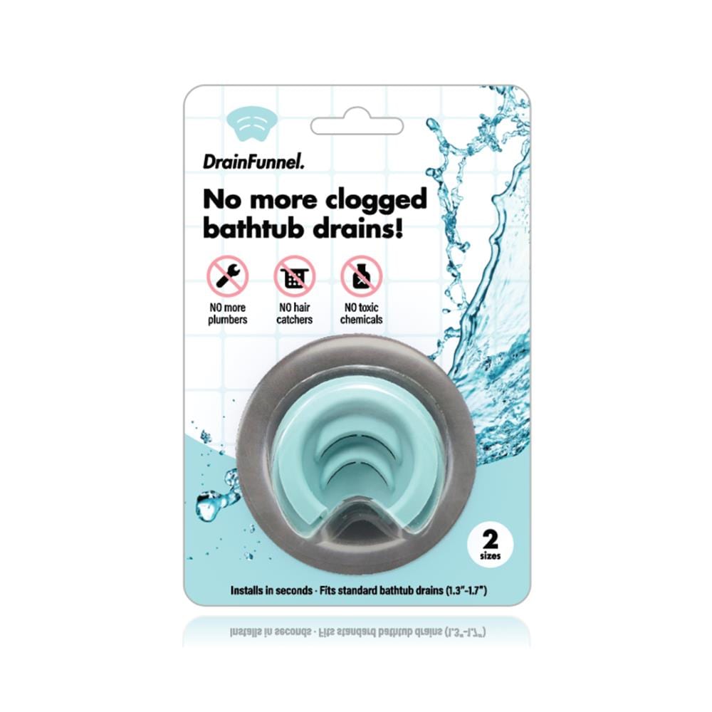 DrainWig Bathtub Drain 2 Pack Never Clean a Clogged Drain Again Hair Catch  New