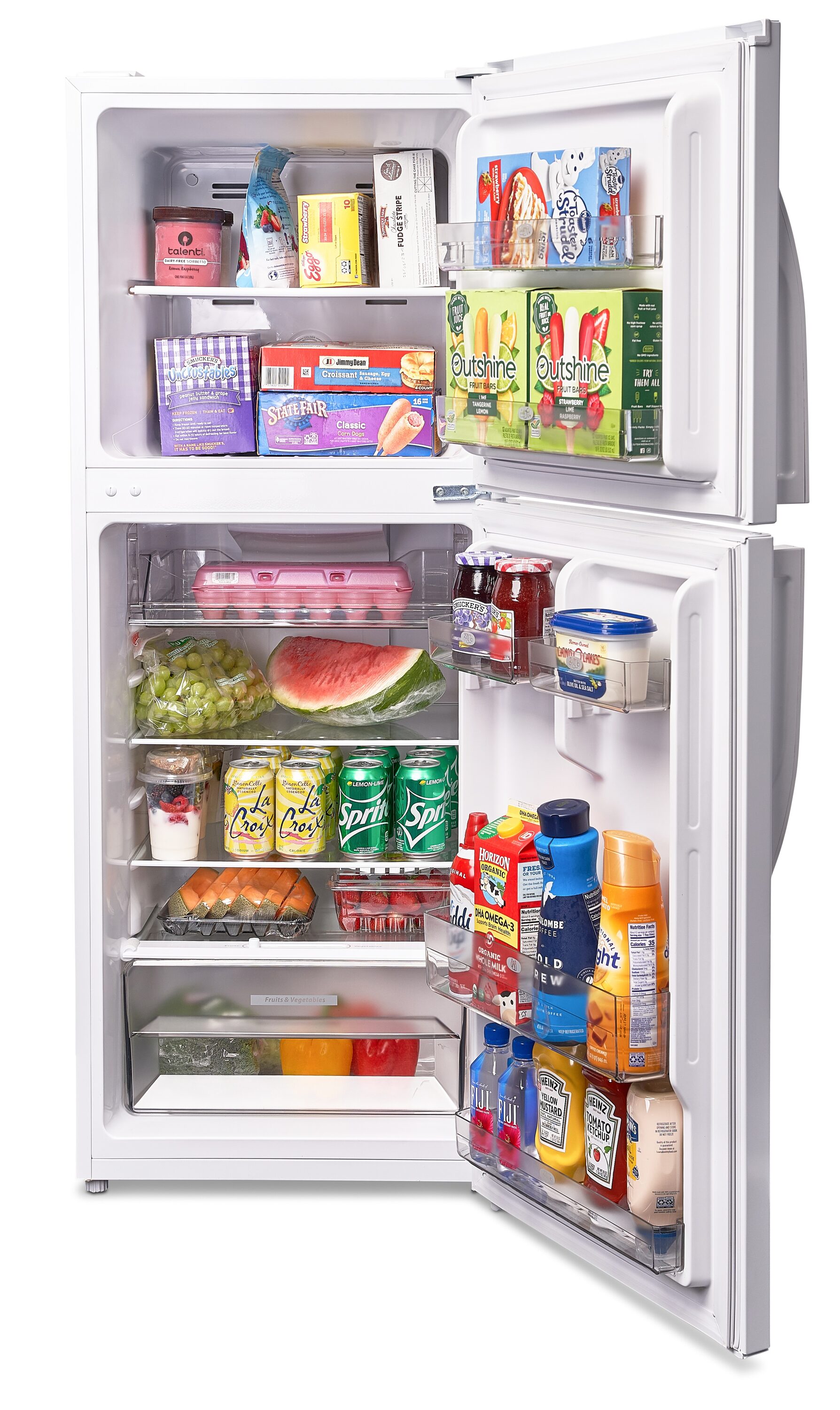Premium Levella PRF7350HW 22 Wide 7.3 Cu. ft. Energy Star Top Freezer Refrigerator White