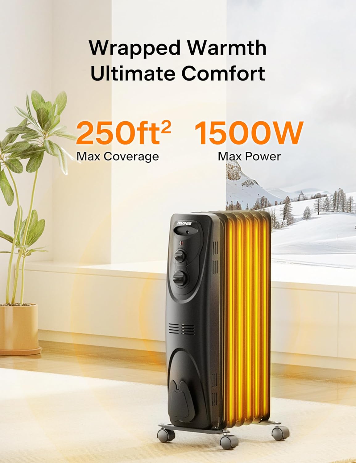 PELONIS PHO15A2AGB Portable-Electric-Heat - View #2