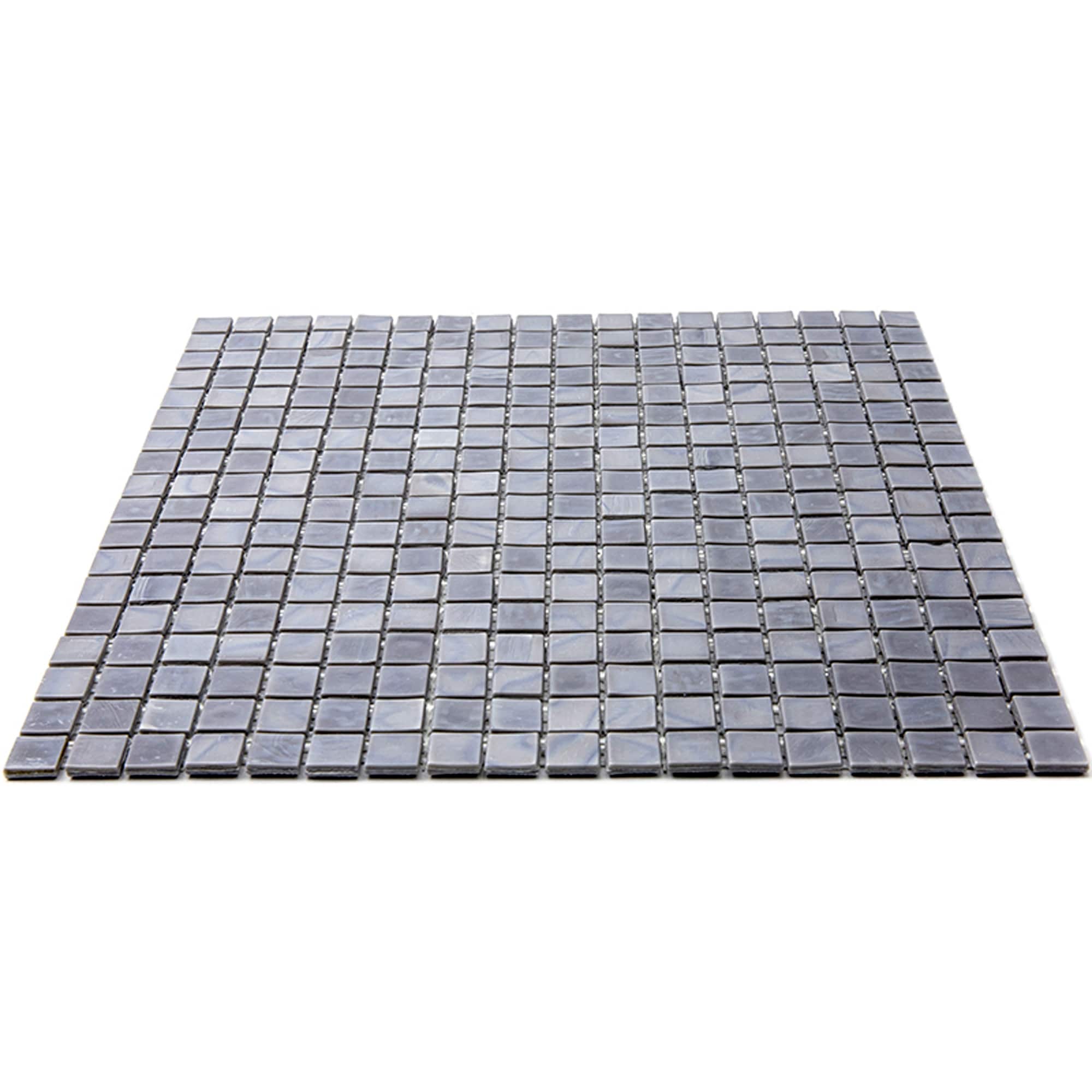 Metal Gray 11.6" x 11.6" Iridescent Glass Mosaic Tile