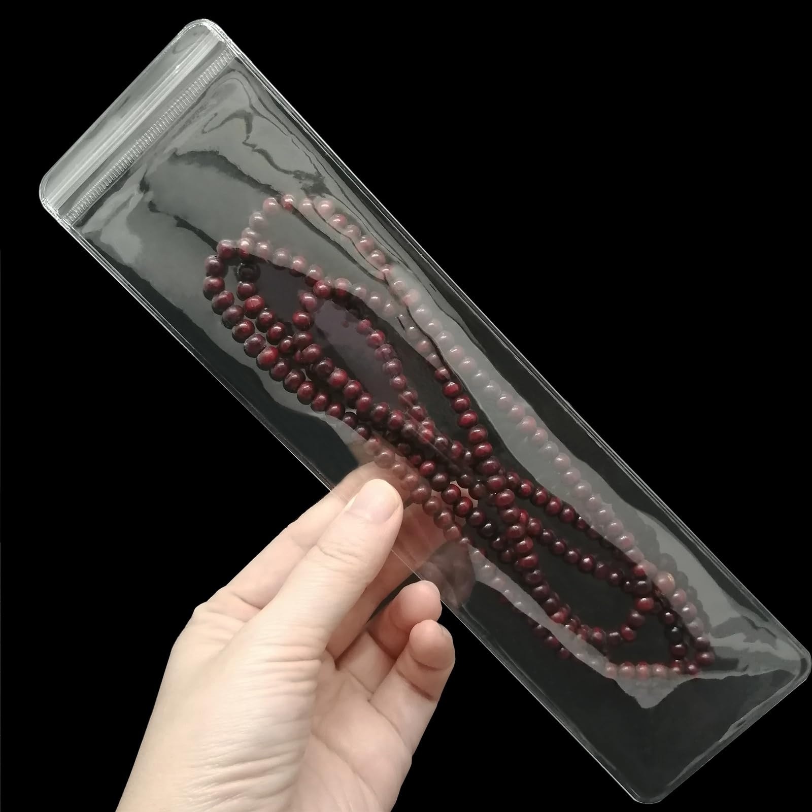 Aoibox  30 Pack PVC Clear Jewelry Anti Oxidation Zipper Bag Antitarnish Plastic Bags for Packaging Jewelry Rings Earrings Transparent Poly