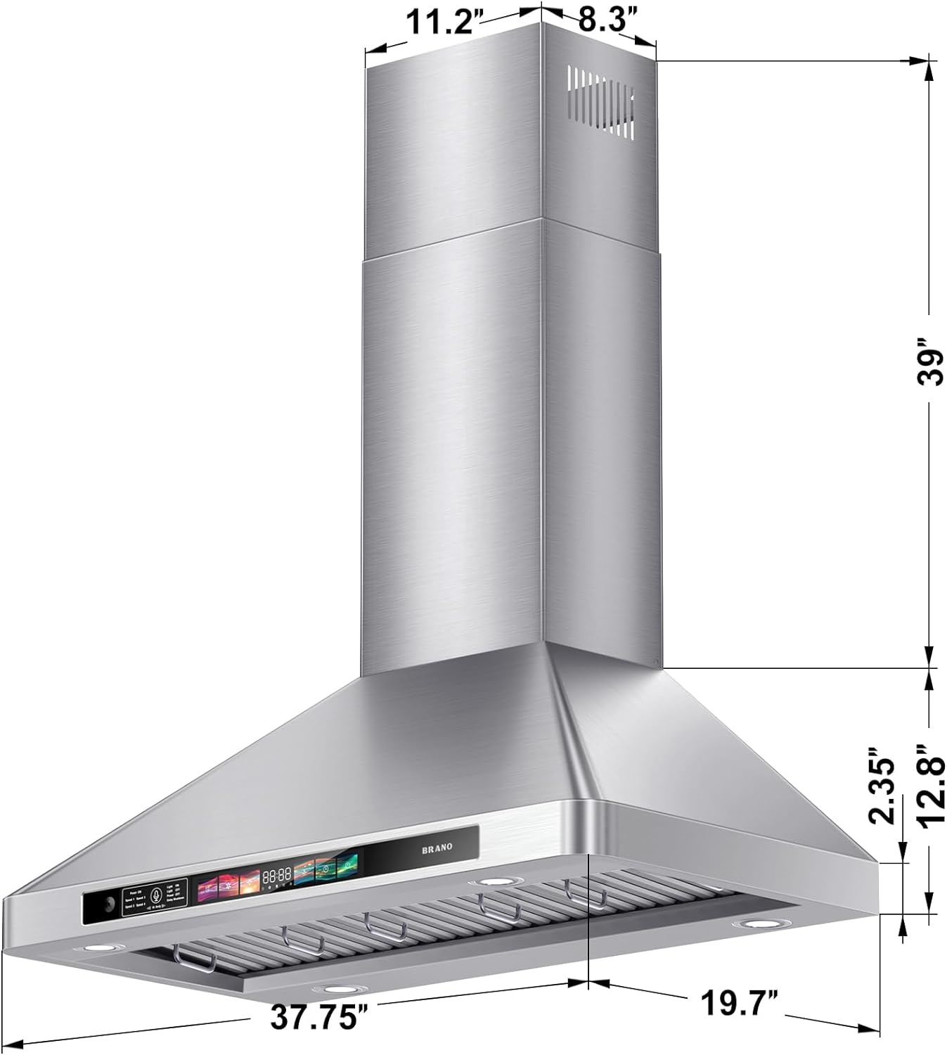 Damerin IU-RD11 Wall-Mounted-Range-Hoods - View #3