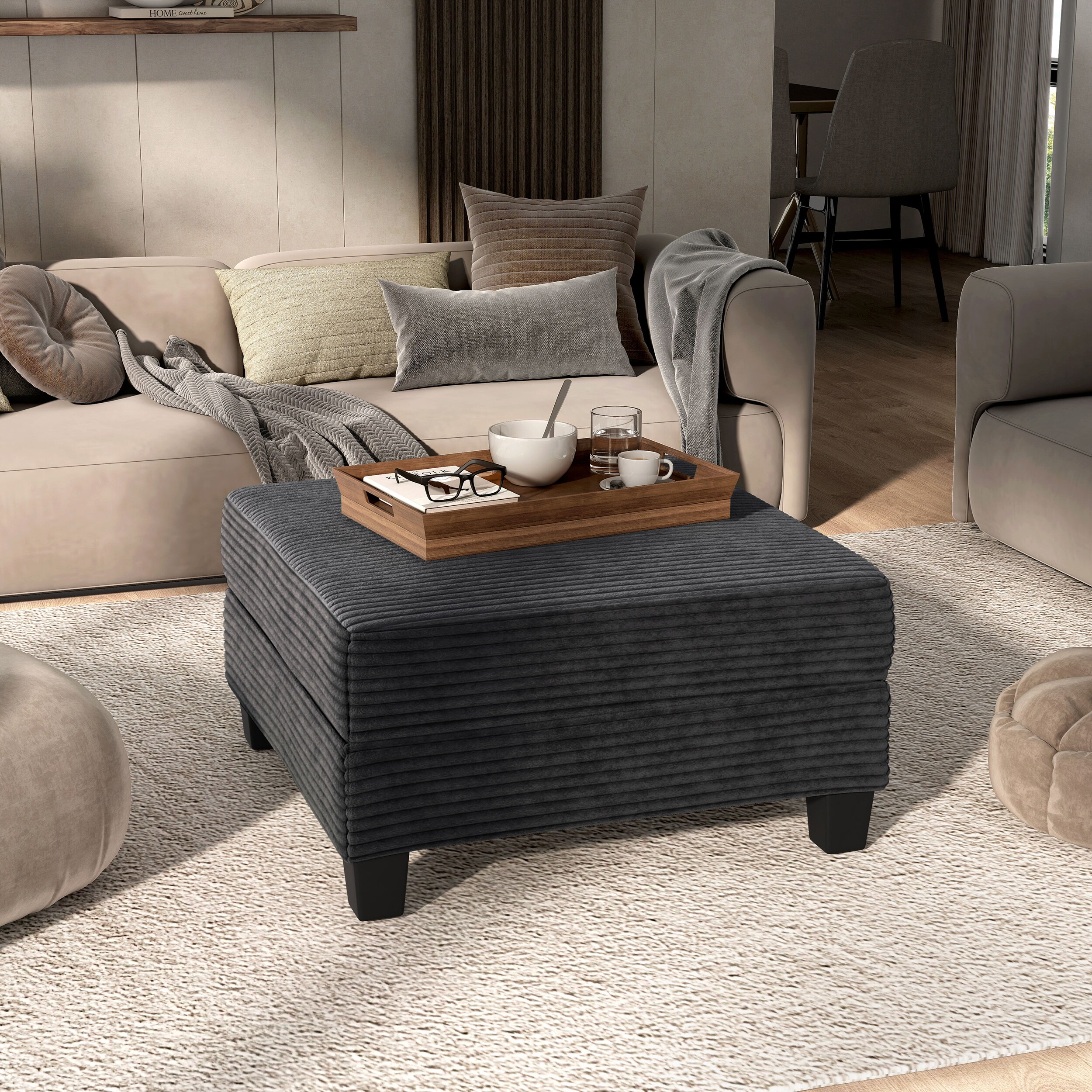 Furniture of America IDF-SL6932DG-OT Indoor-Ottomans - View #5