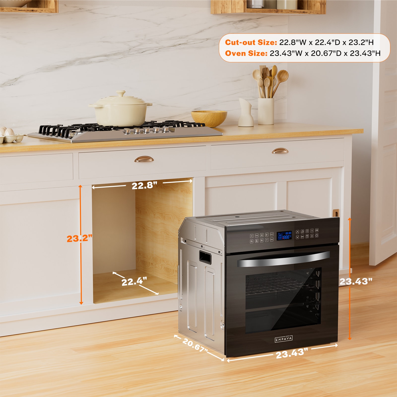Empava EMP-24SOC17 Swall-Elec-Oven - View #3