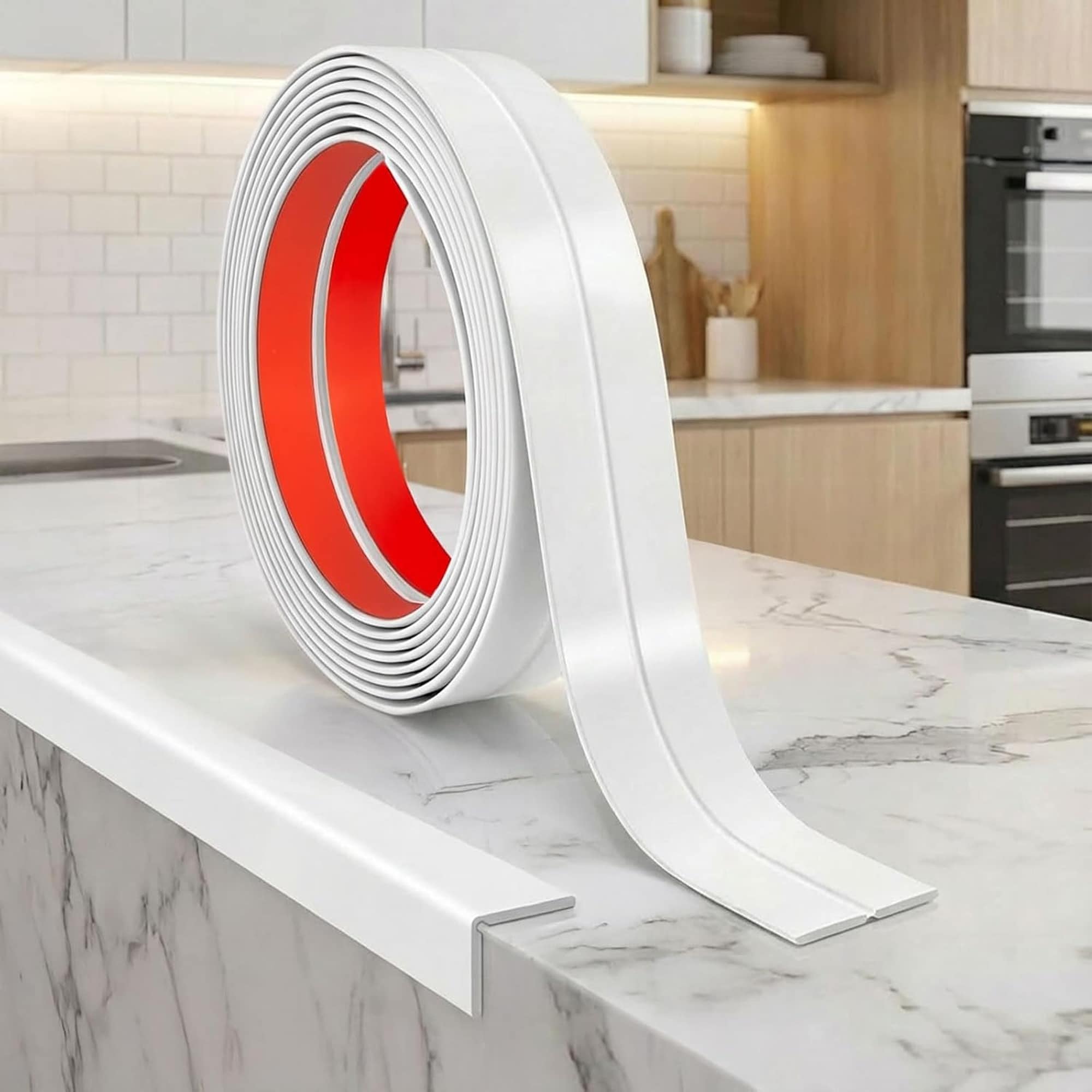 Wudkey 10FTin L 0.63in W Wall Corner Protector Moulding Trim Flexible Wall Trim Peel and Stick Trim Molding