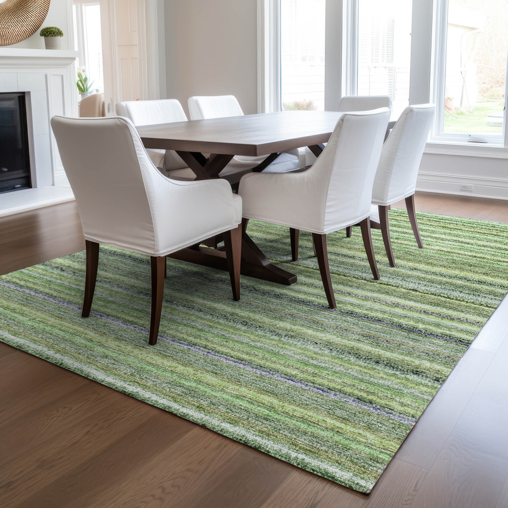 Addison Rugs ACN598GE3X5 Chantille ACN598GE 3 x 5 (ft) Polyester Green Rectangular Indoor/Outdoor Abstract Machine washable Area rug