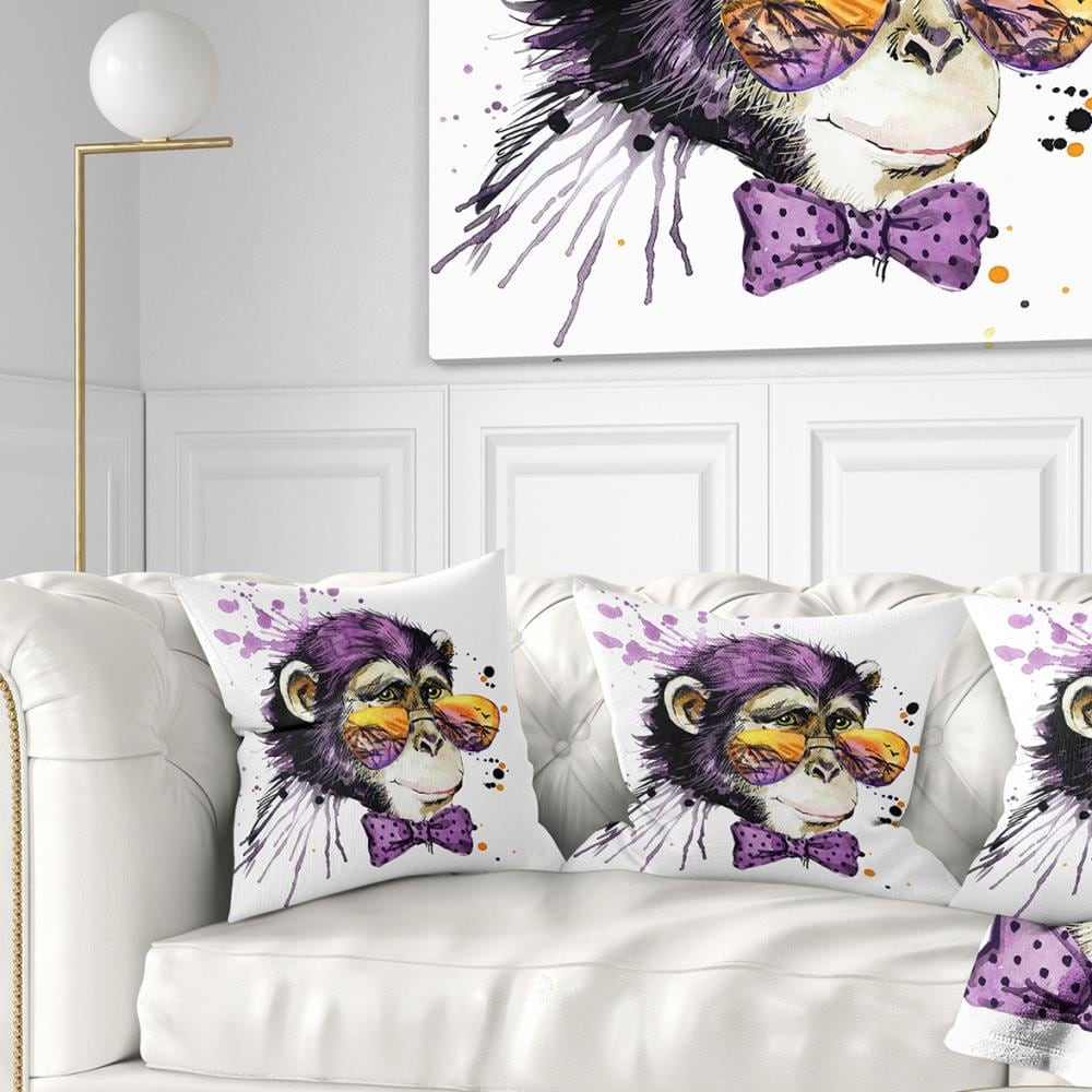 Designart CU6037-16-16 16-in x 16-in Purple Indoor Decorative Pillow