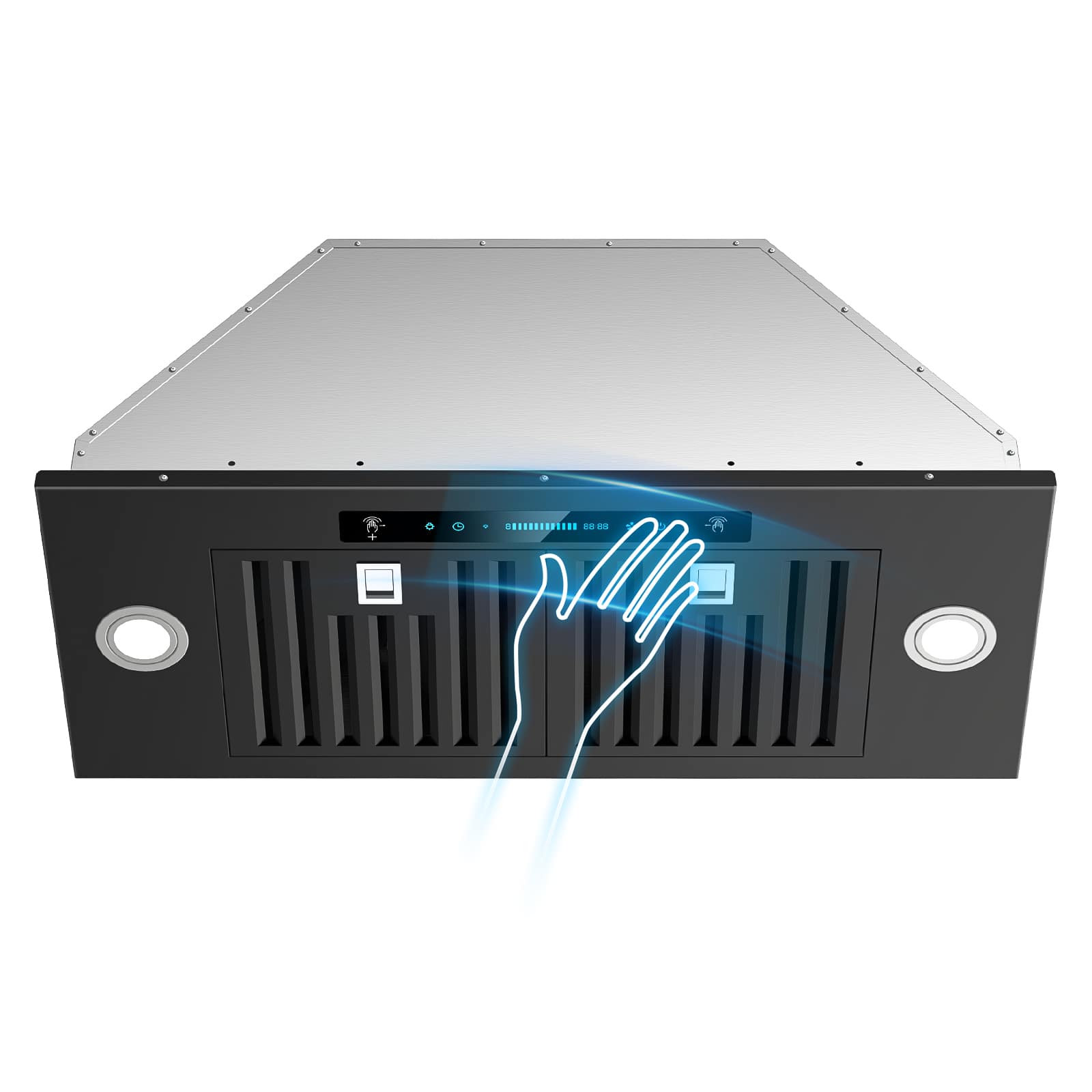 DIVAN 30in 600CFM Convertible Insert Black Stainless Range Hood with ...