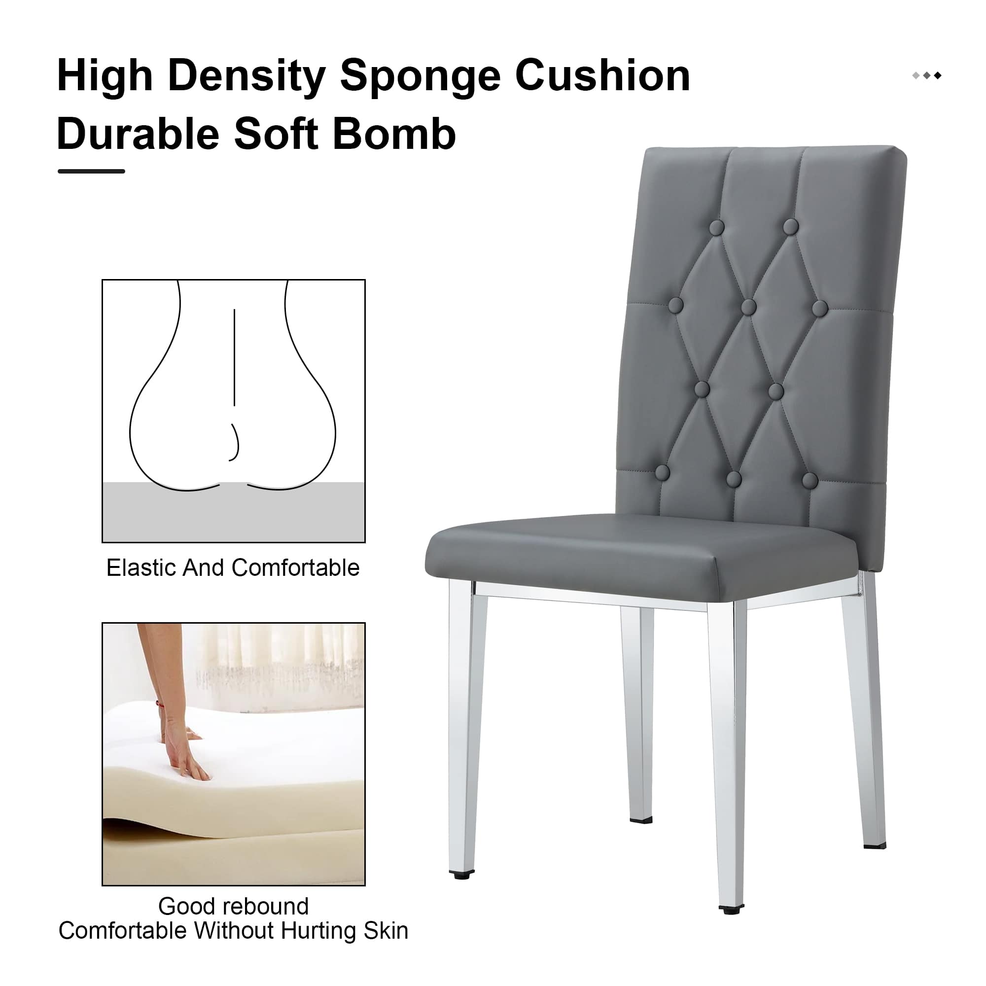 Vynxaria LEXY0071-DJCY-2GRY Dining-Chairs - View #6