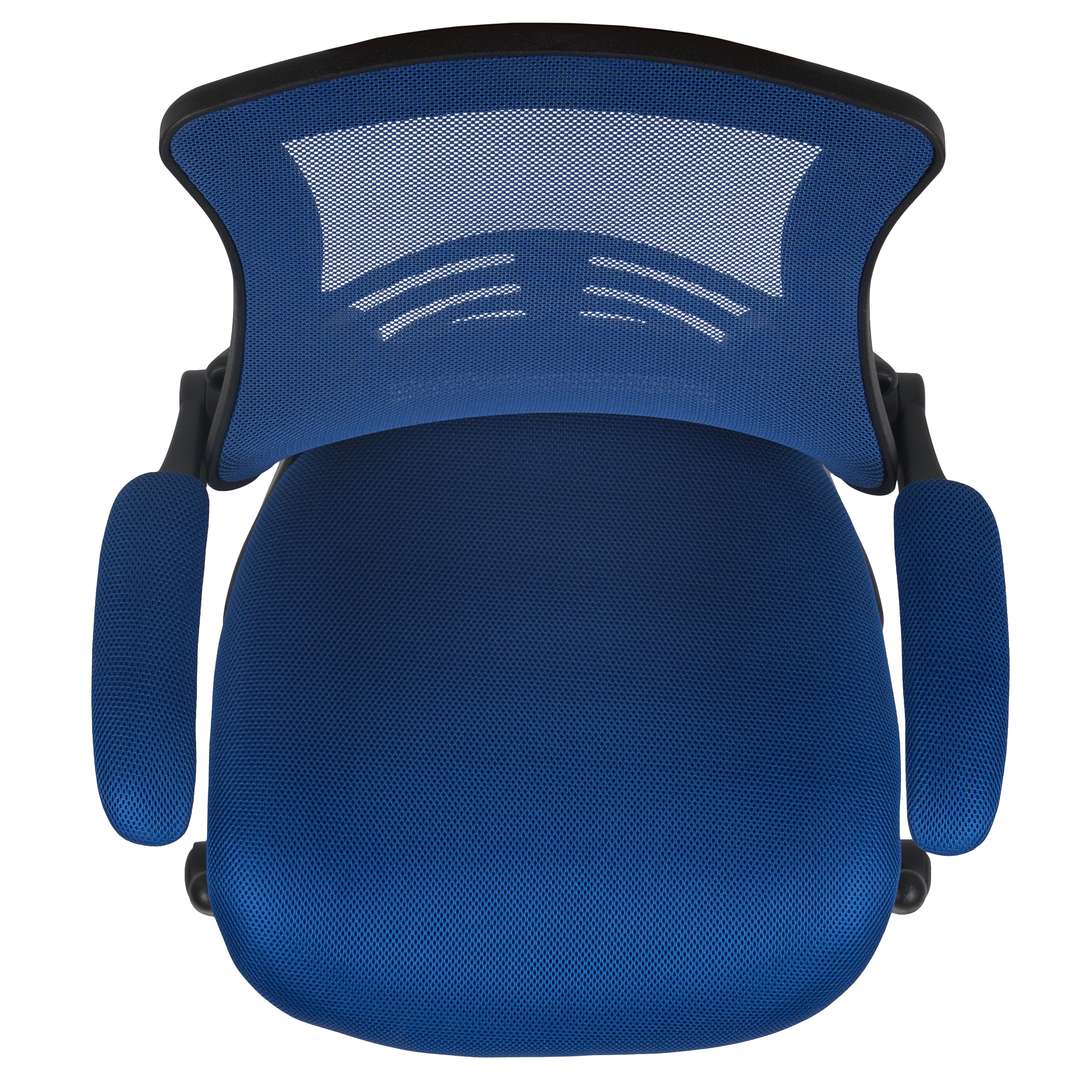 Blue Mesh Mid-Back Ergonomic Office Chair with Adjustable Arms