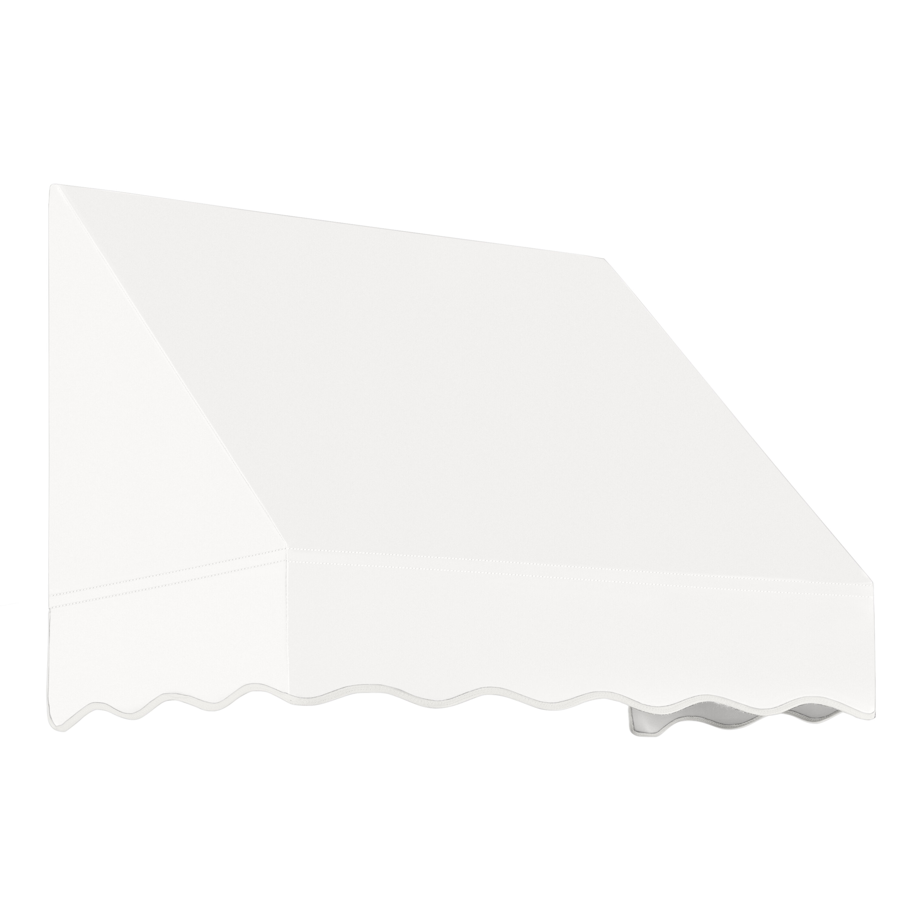 Awntech EF1836-L-3W San Francisco 40.5-in Wide x 36-in Projection x 18-in Height Fabric Off White Solid Fixed Window/Door Awning